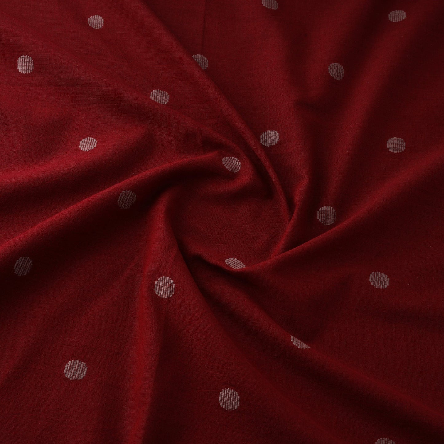 Maroon - prewashed cotton jacquard fabric 09 - handcrafted
