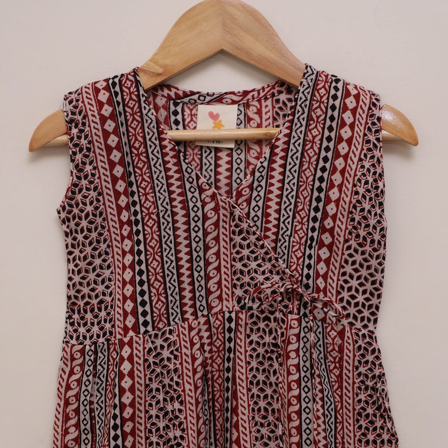 Pure cotton baby girls bagh angrakha dress (1-2 years) 13