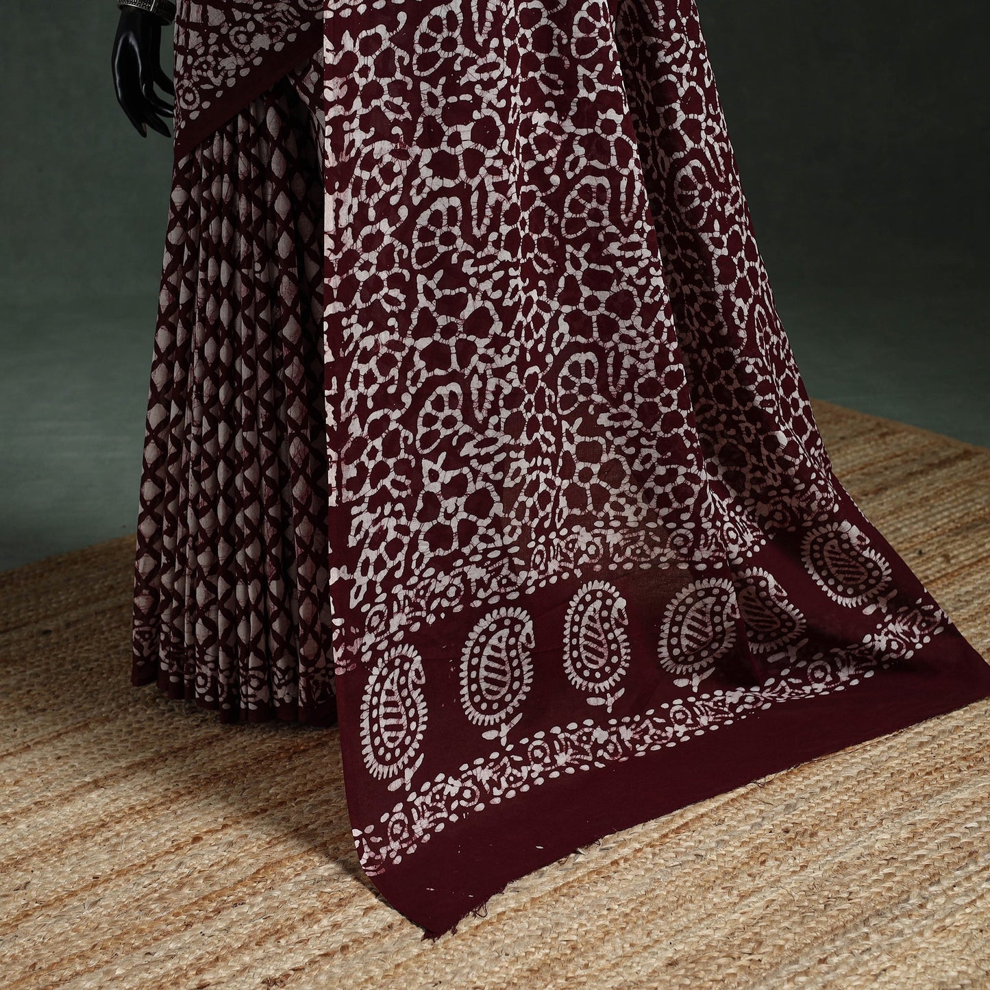 Pure mul cotton hand block batik print saree 73
