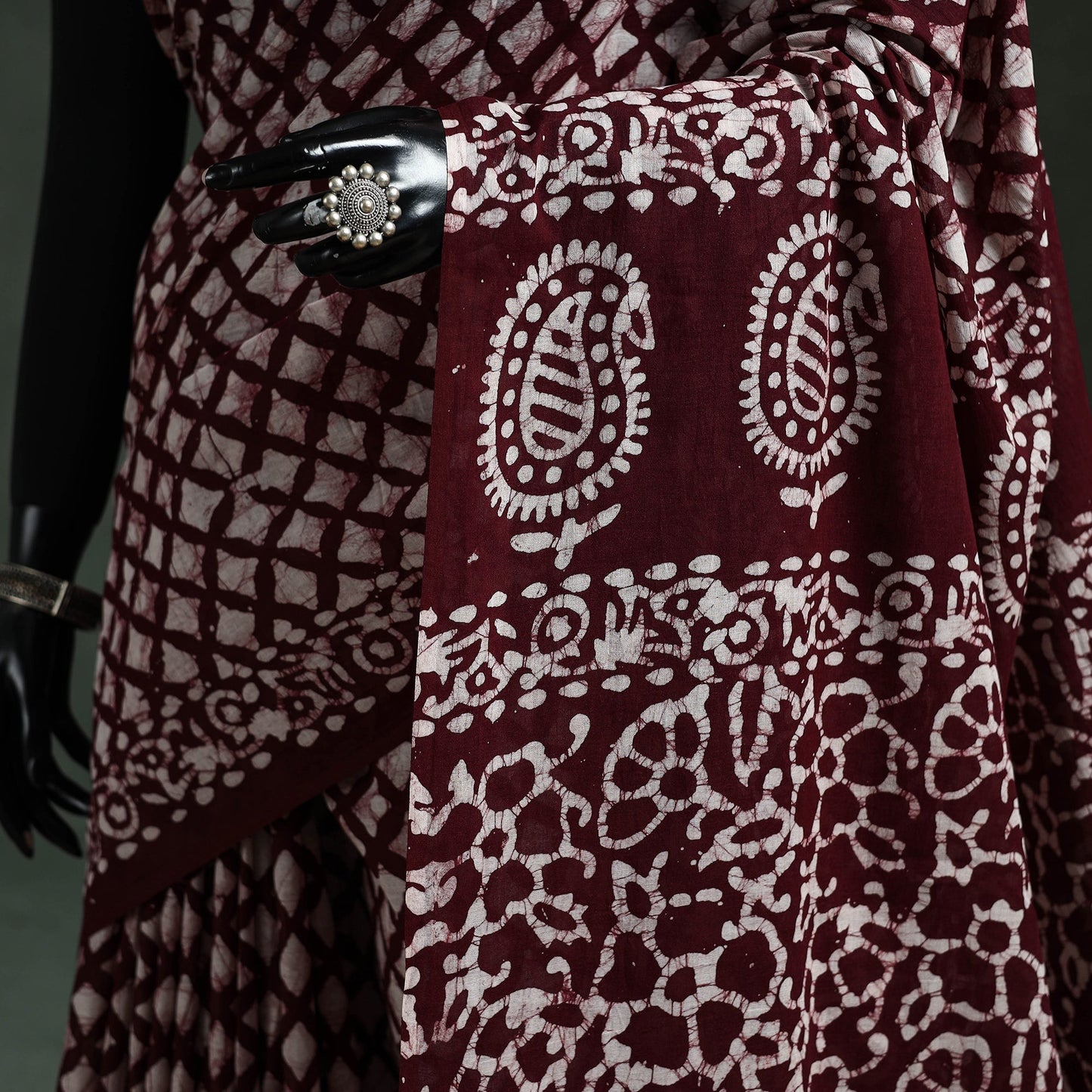 Pure mul cotton hand block batik print saree 73