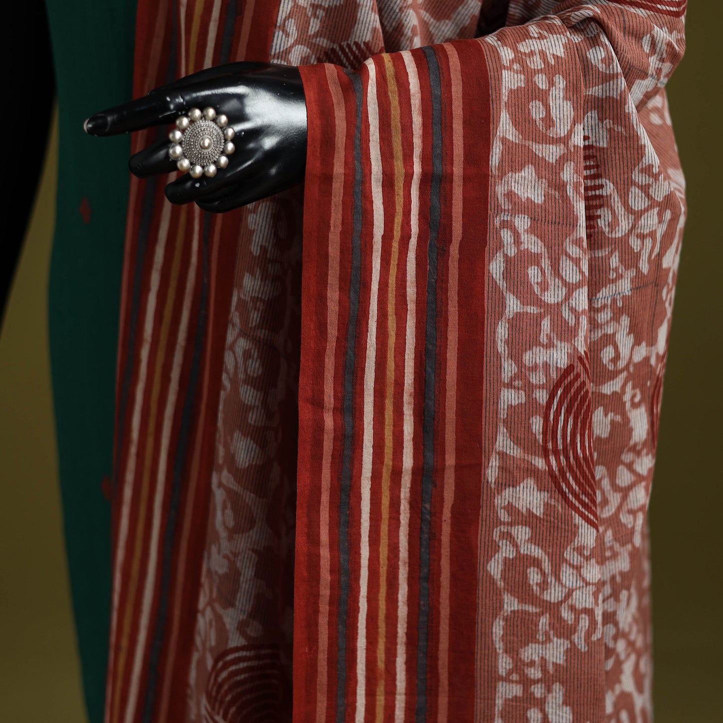 Maroon - pure mul cotton hand natural dyed dabu bagru