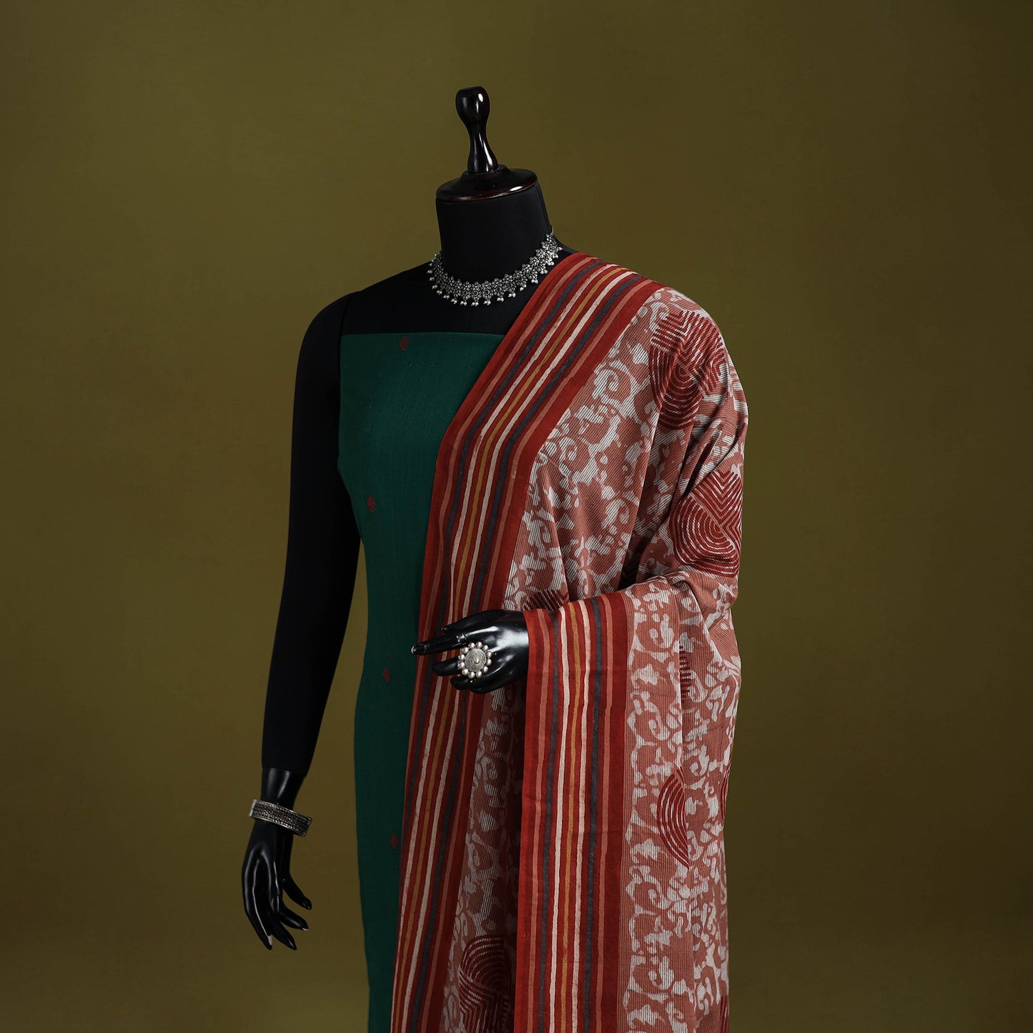 Maroon - pure mul cotton hand natural dyed dabu bagru