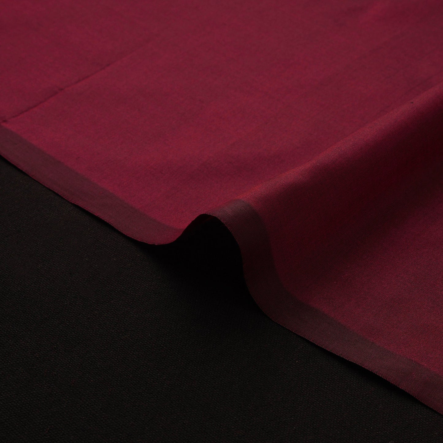 Maroon - pure silk plain fabric 15 - handcrafted