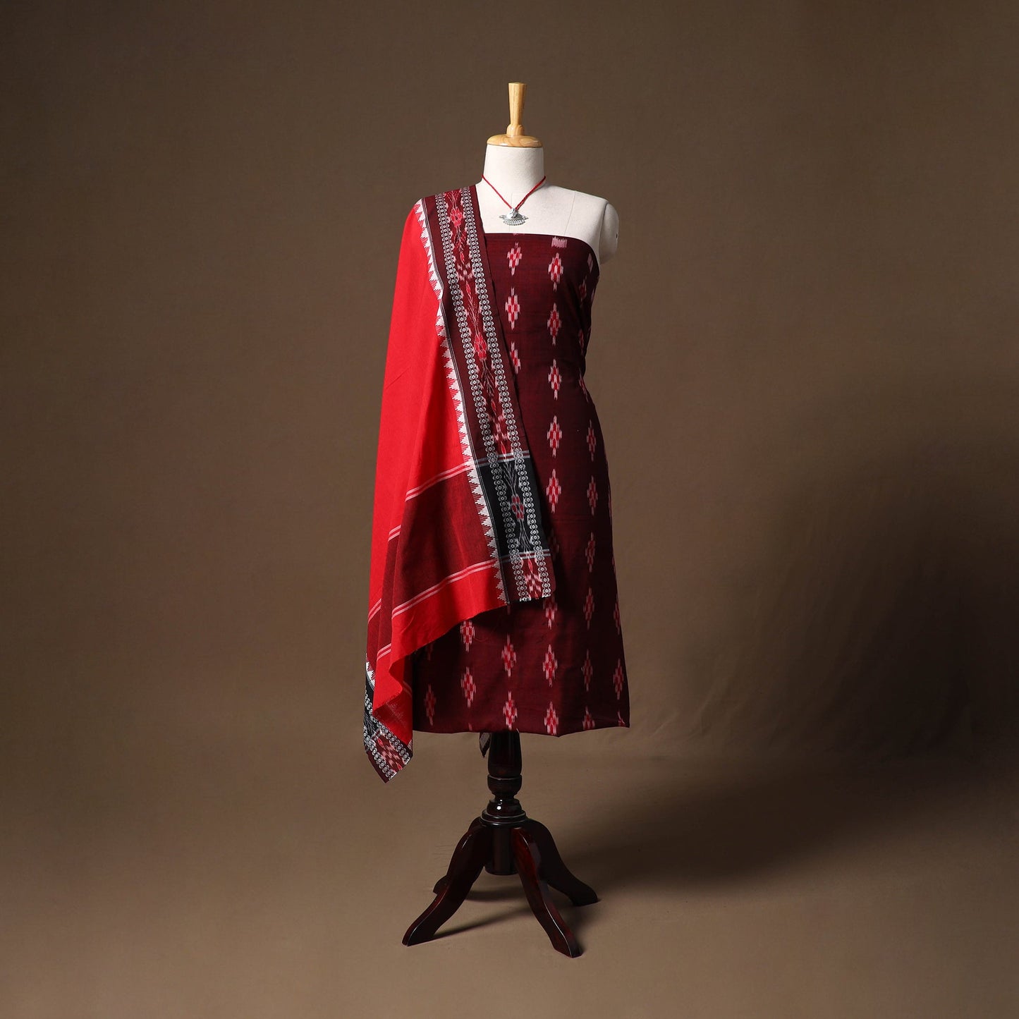 Sambalpuri ikat handloom cotton 2pc unstitched dress