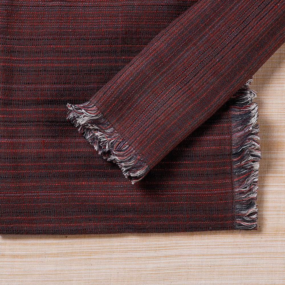 Maroon Handspun Handwoven Double Side Pure Cotton Table Napkins