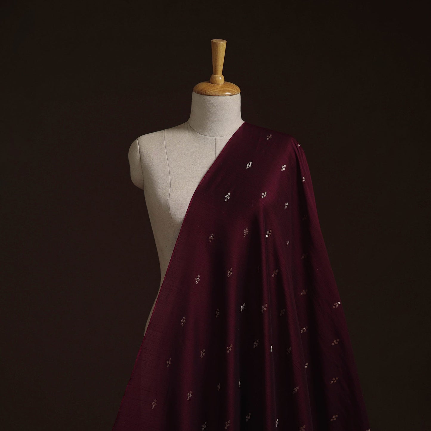 Spun dupion viscose silk buti fabric 11 - handcrafted