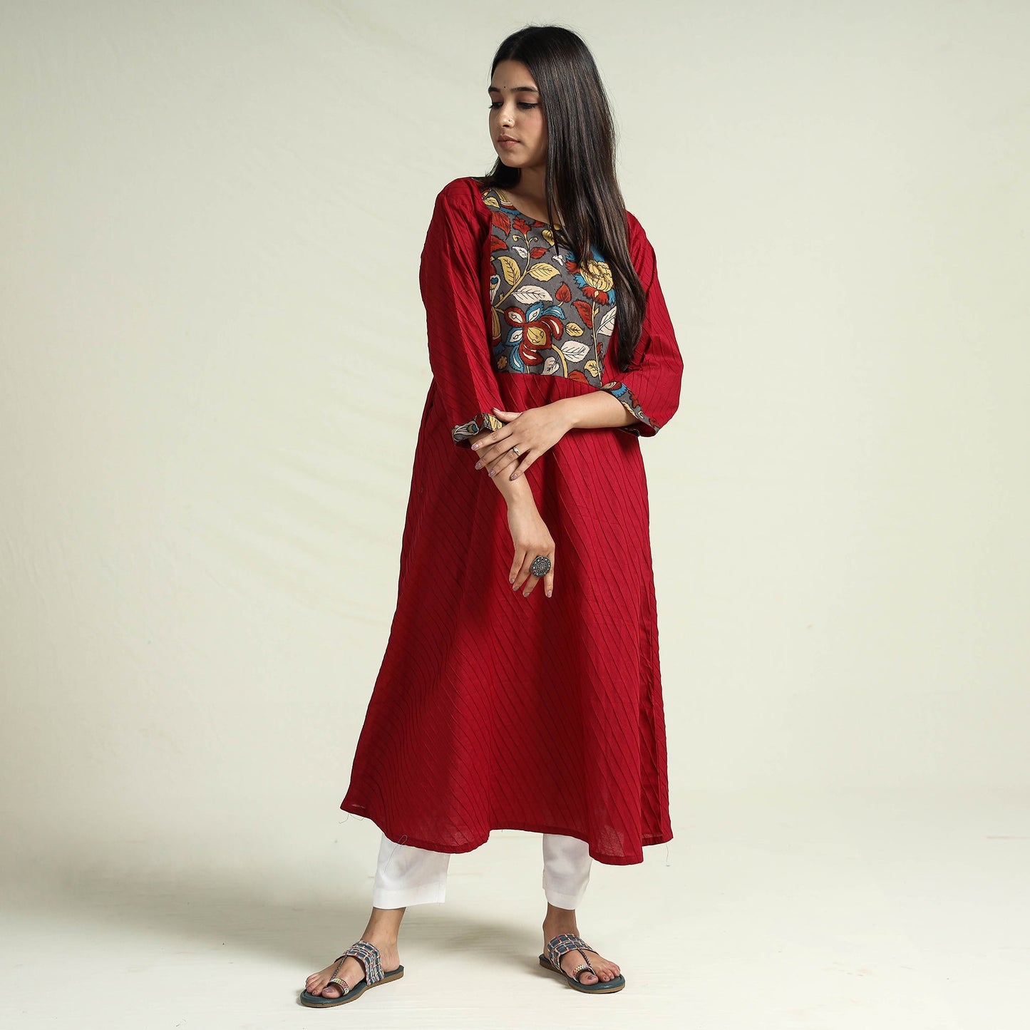plain patchwork kurta