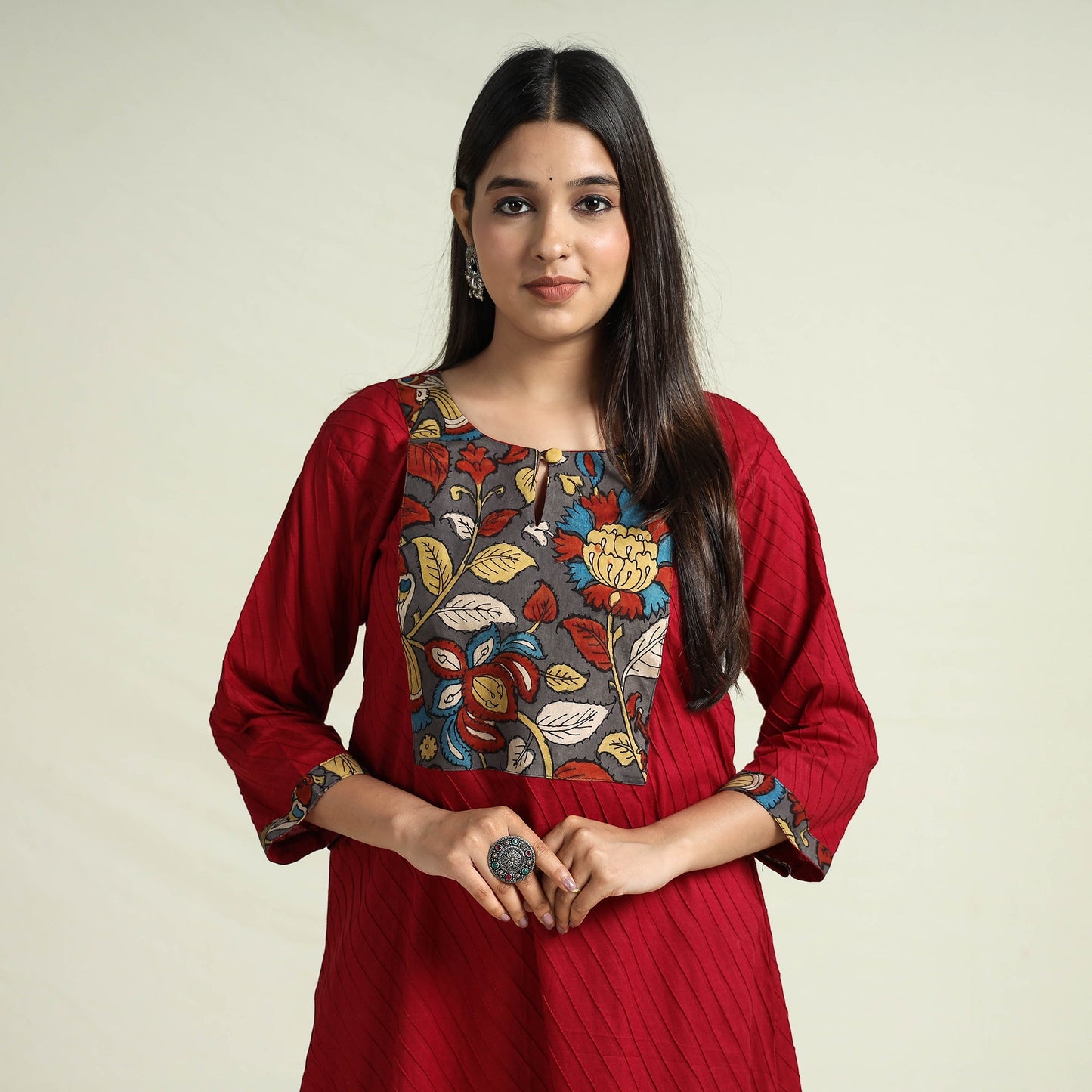 plain patchwork kurta