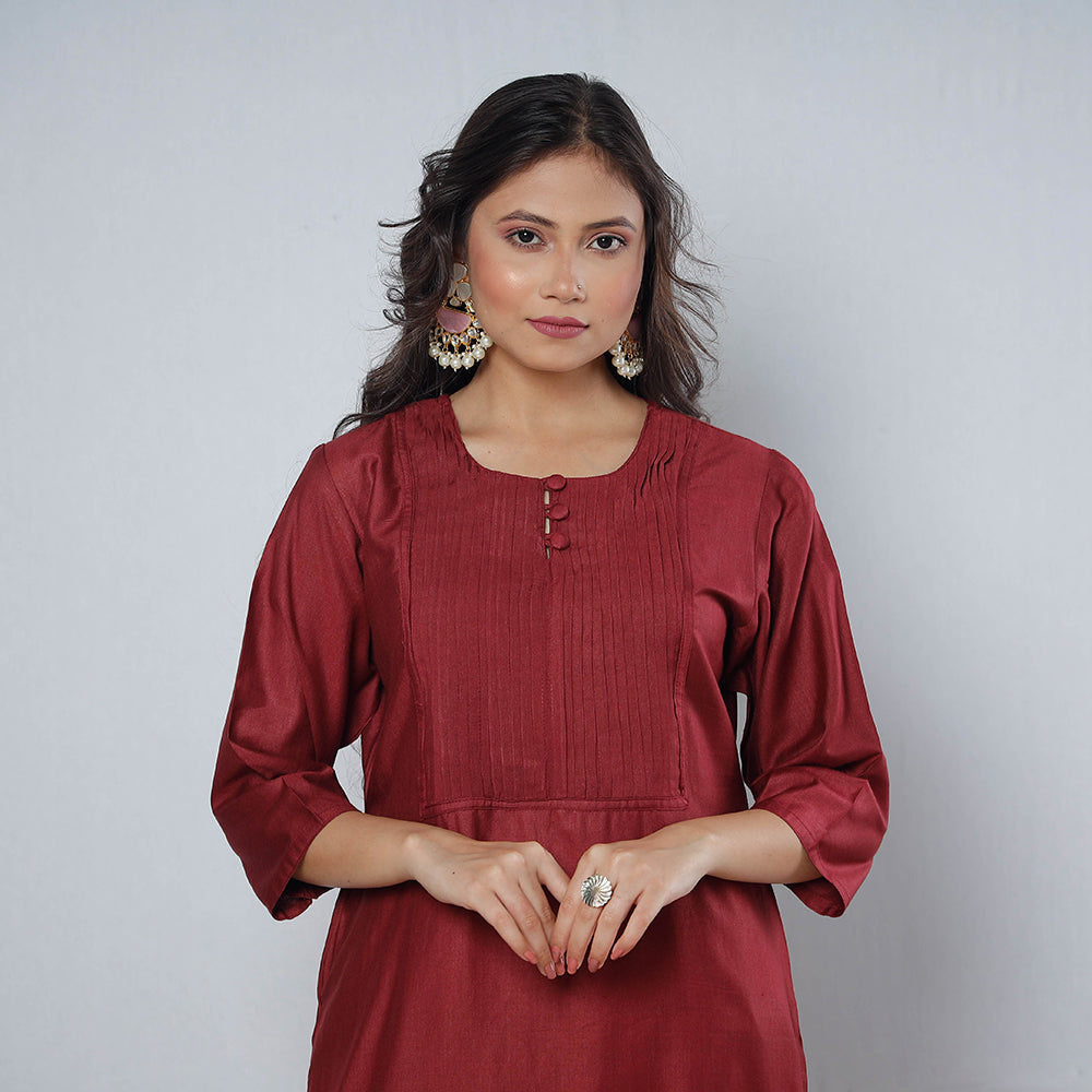 iTokri Casuals - Tussar Silk Long Kurta for Women