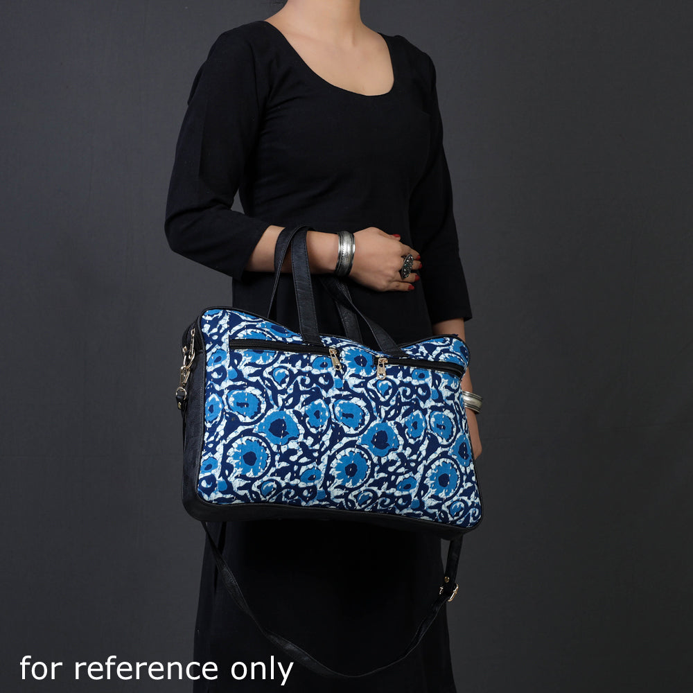 Marudhara Hand Block Printed Kantha Work Laptop Bag