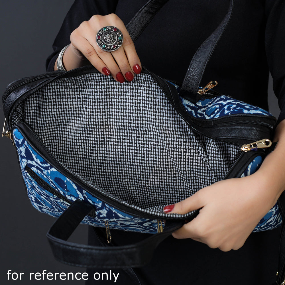 Marudhara Hand Block Printed Kantha Work Laptop Bag
