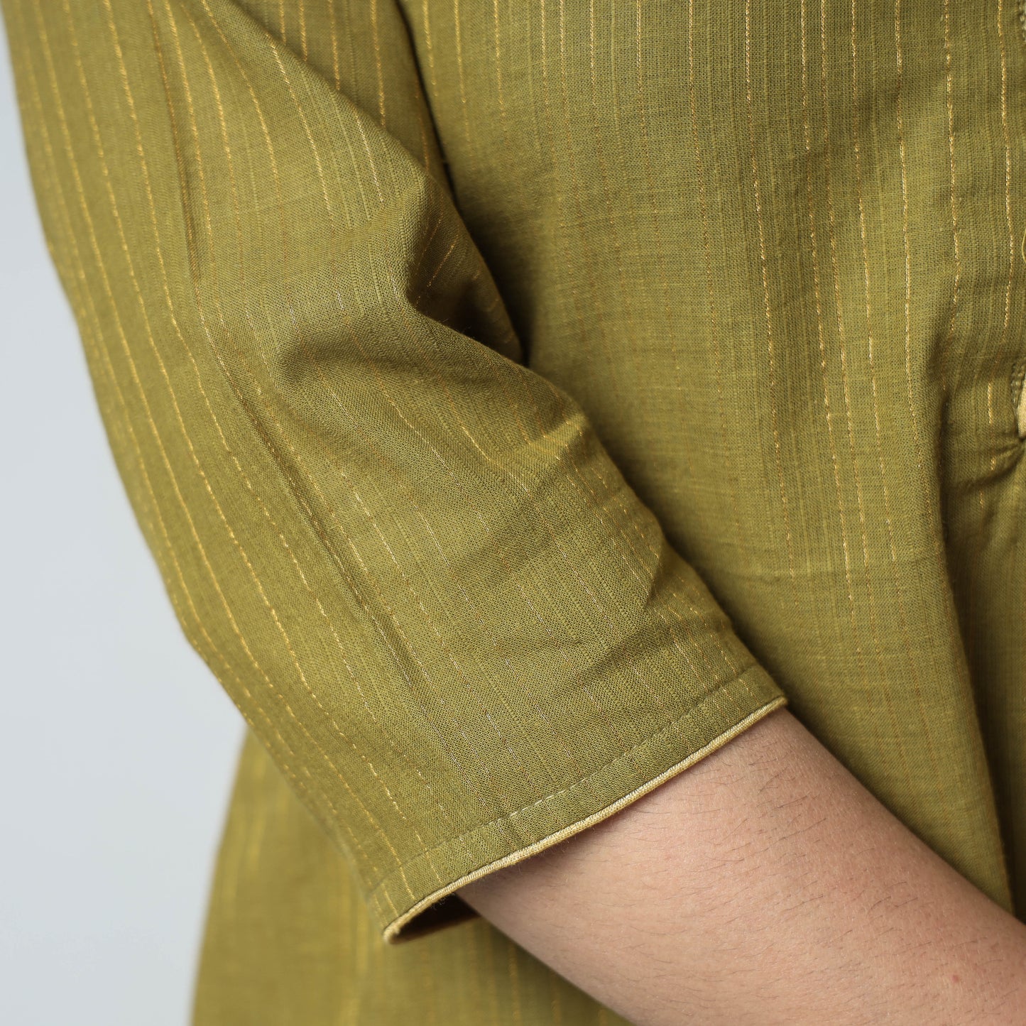 Jacquard Cotton A-Line Kurta for Women
