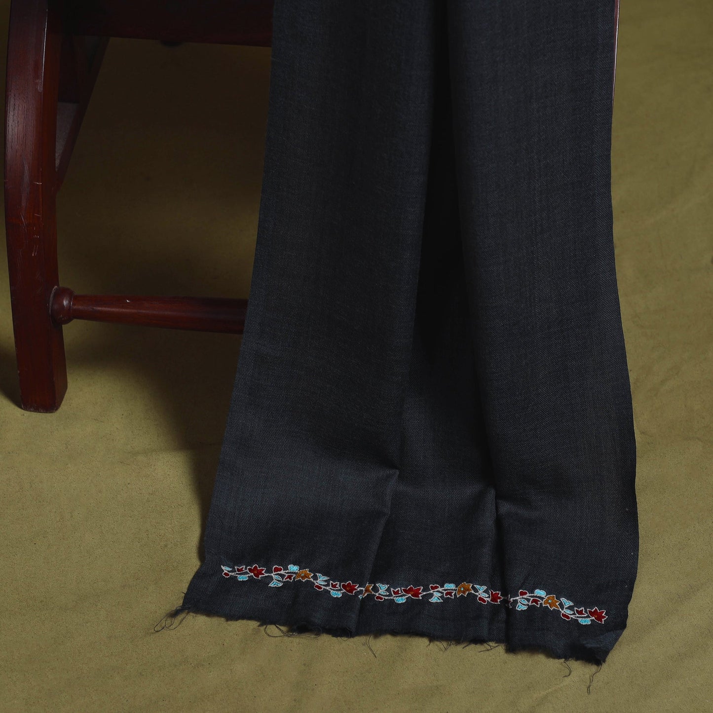 Merino wool hand embroidery 3pc unstitched dress material