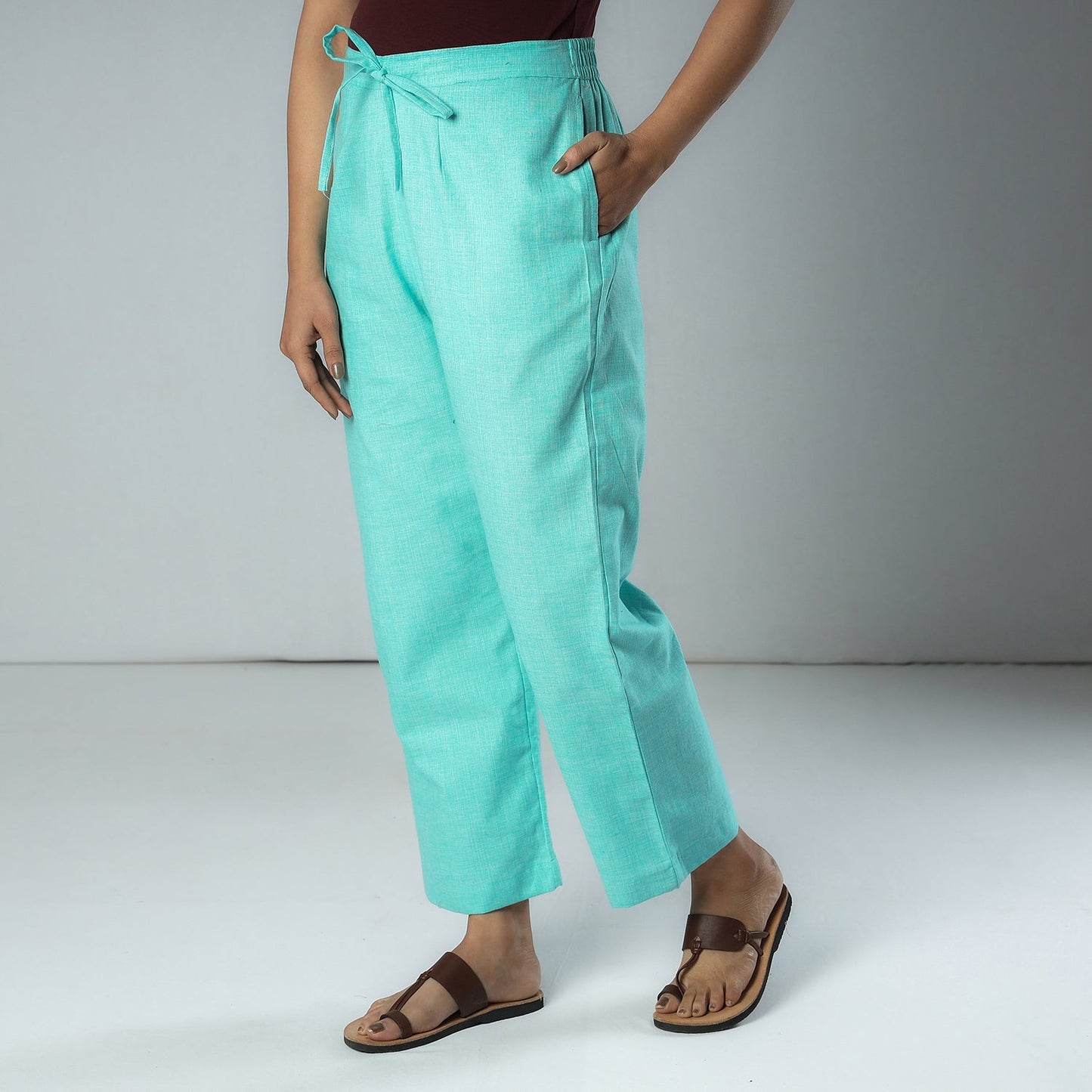 Plain Dyed Cotton Relaxed Fit Pant