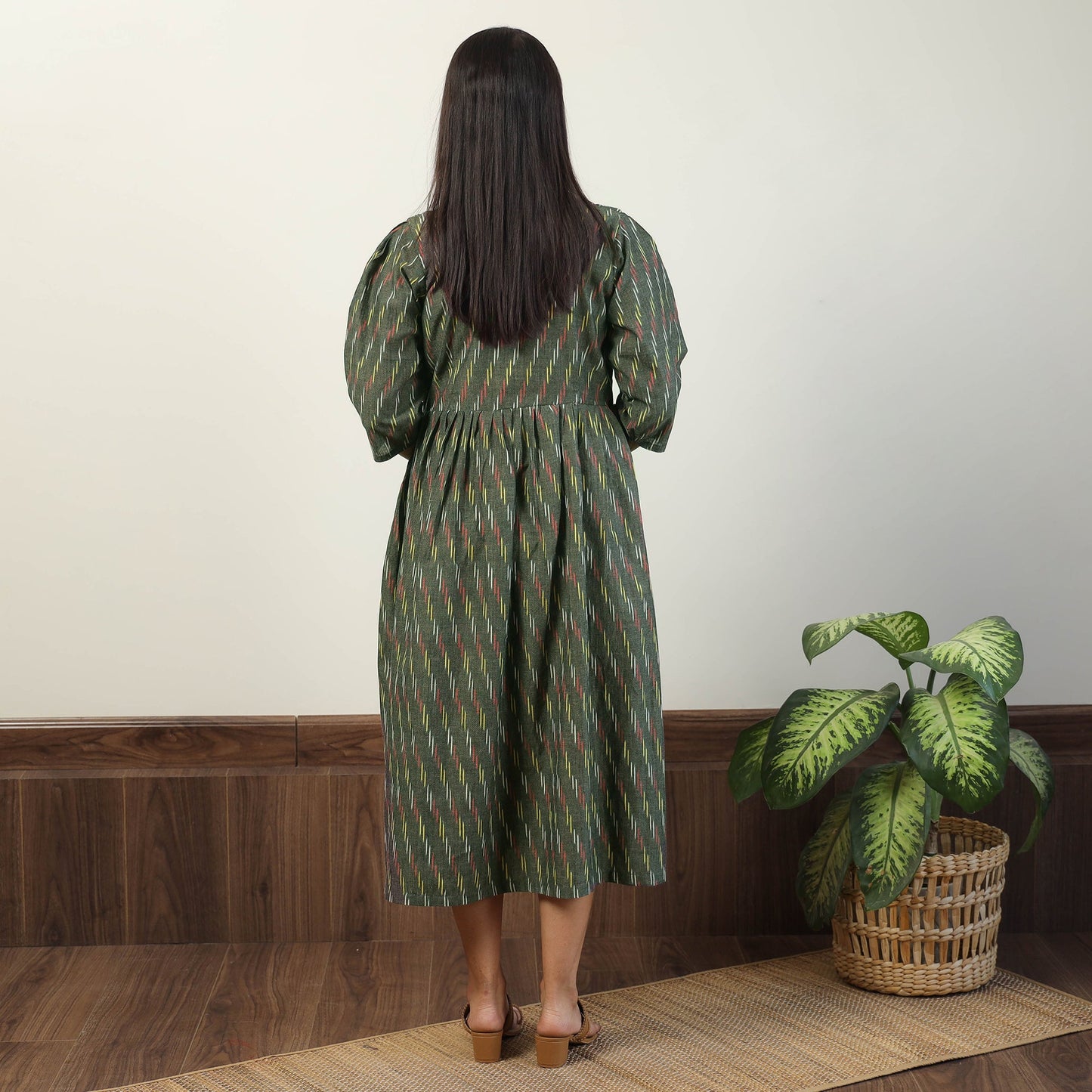 Pochampally Ikat Weave Cotton Dress 10 Online l iTokri.com