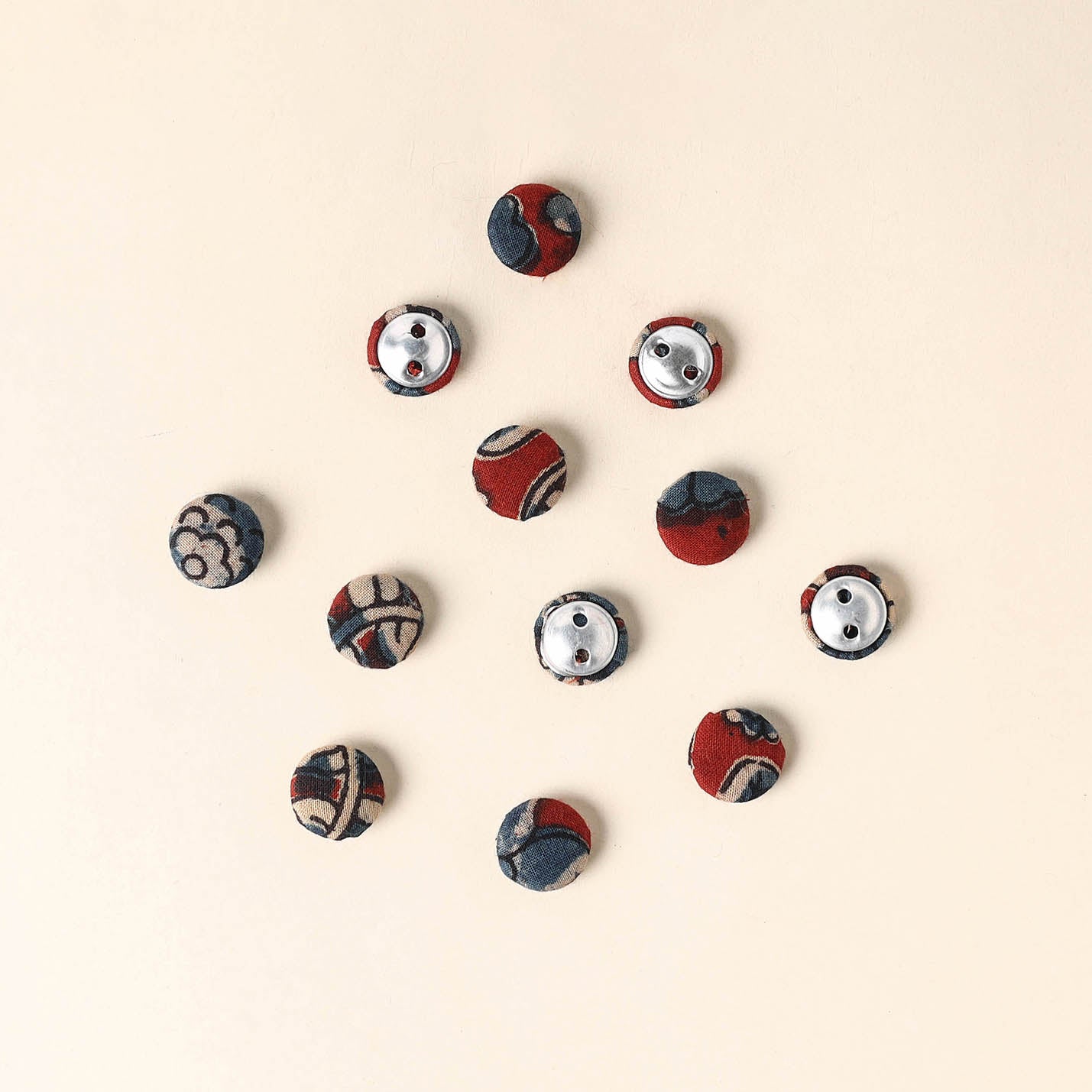 Multicolor Handmade Fabric Button Small at iTokri