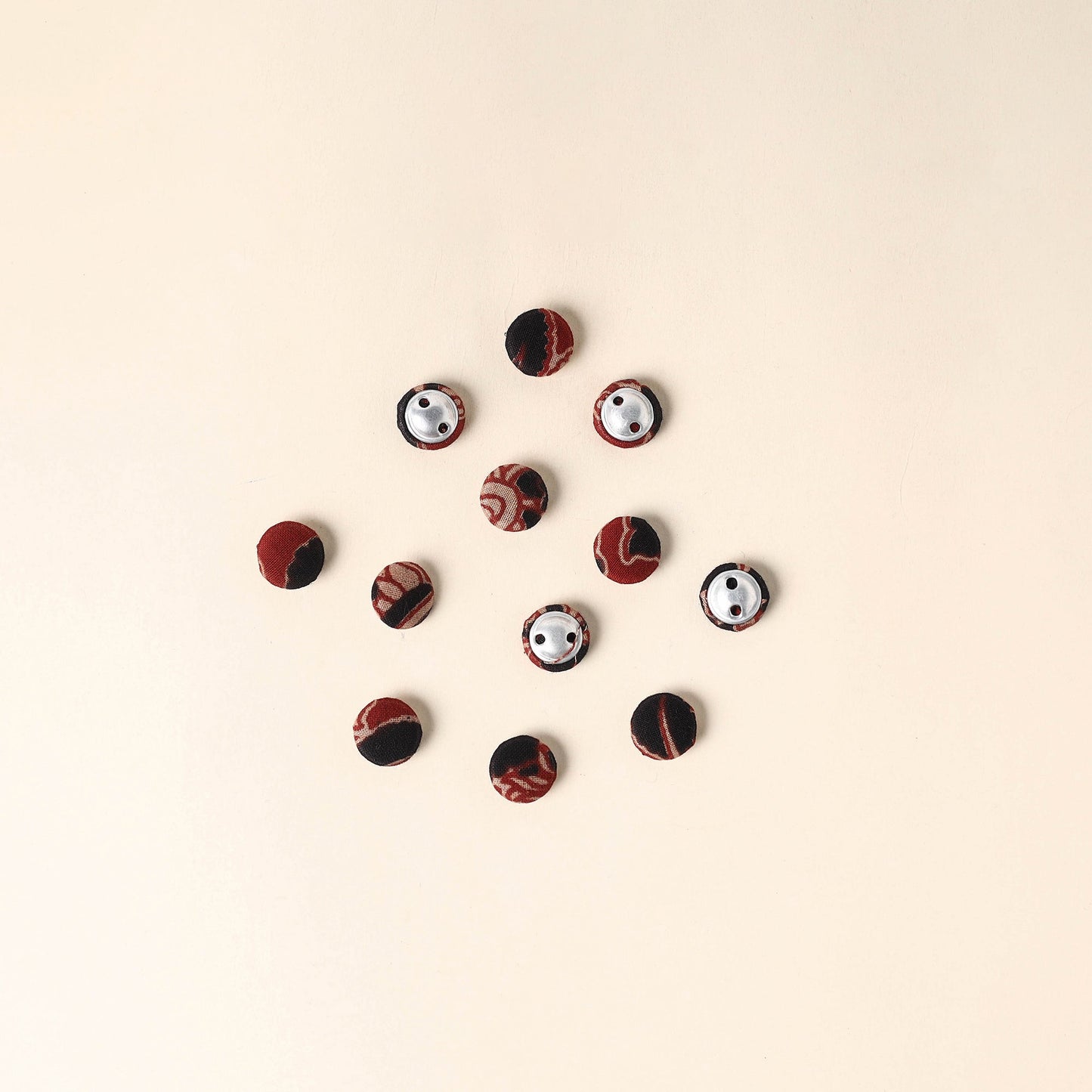 Multicolor Handmade Fabric Button Small at iTokri