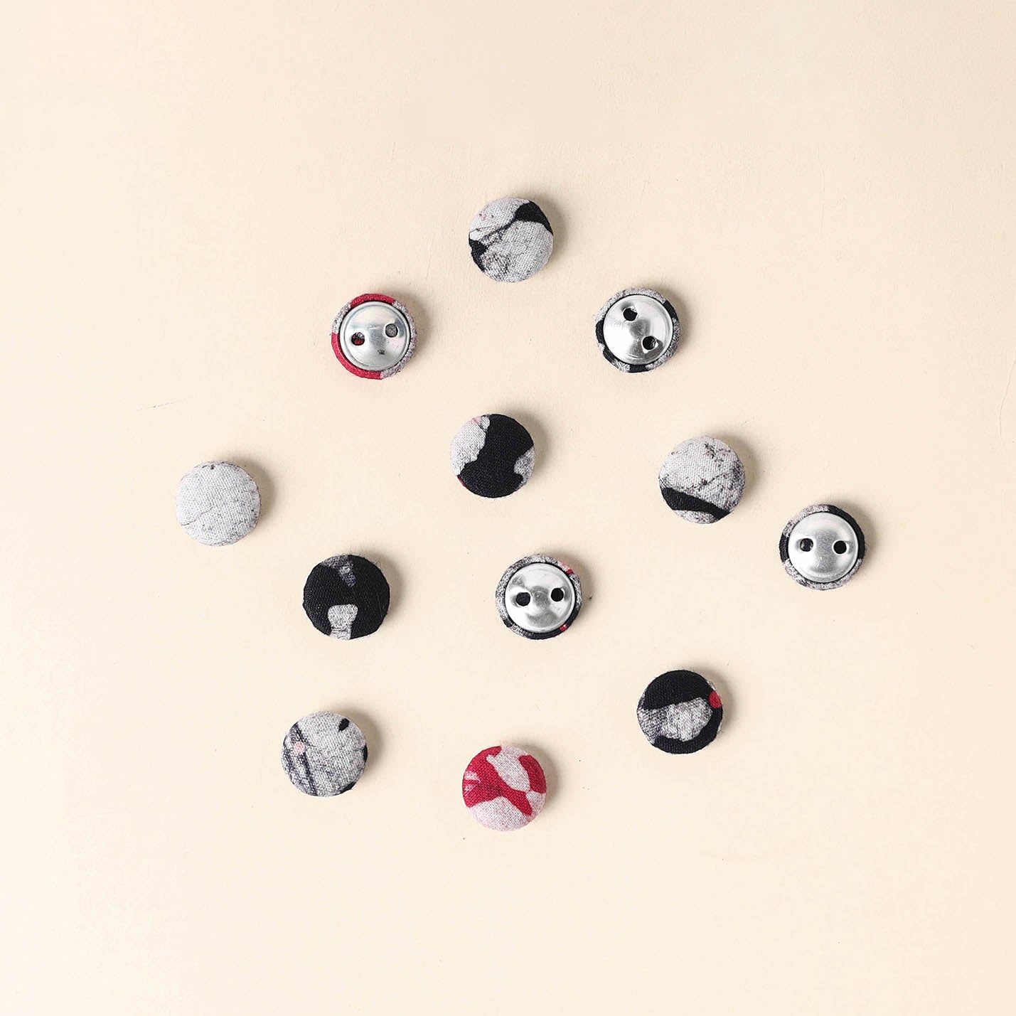 Multicolor Handmade Fabric Button Small at iTokri