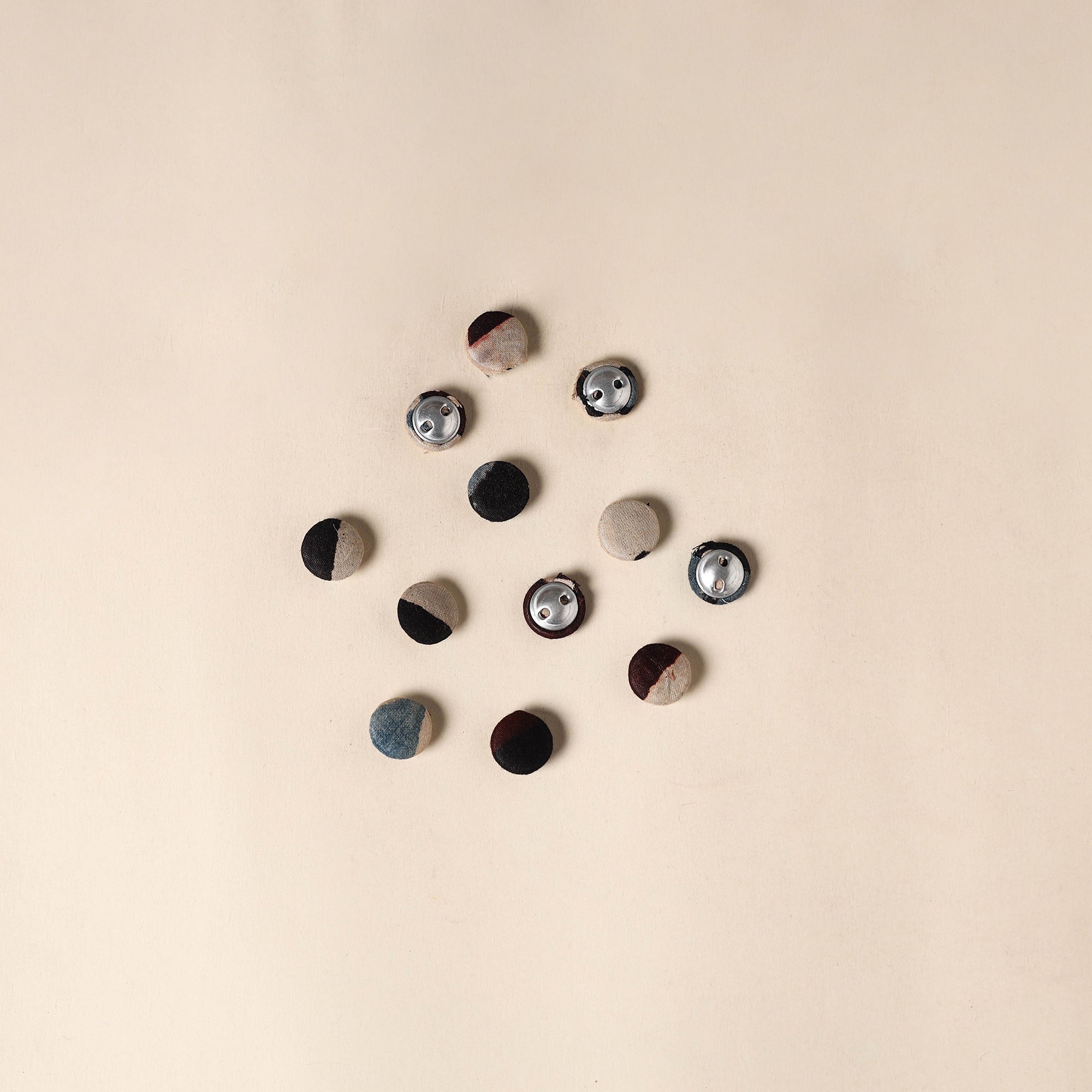 1.4cm Handmade Fabric Button Small (Set Of 12) 125