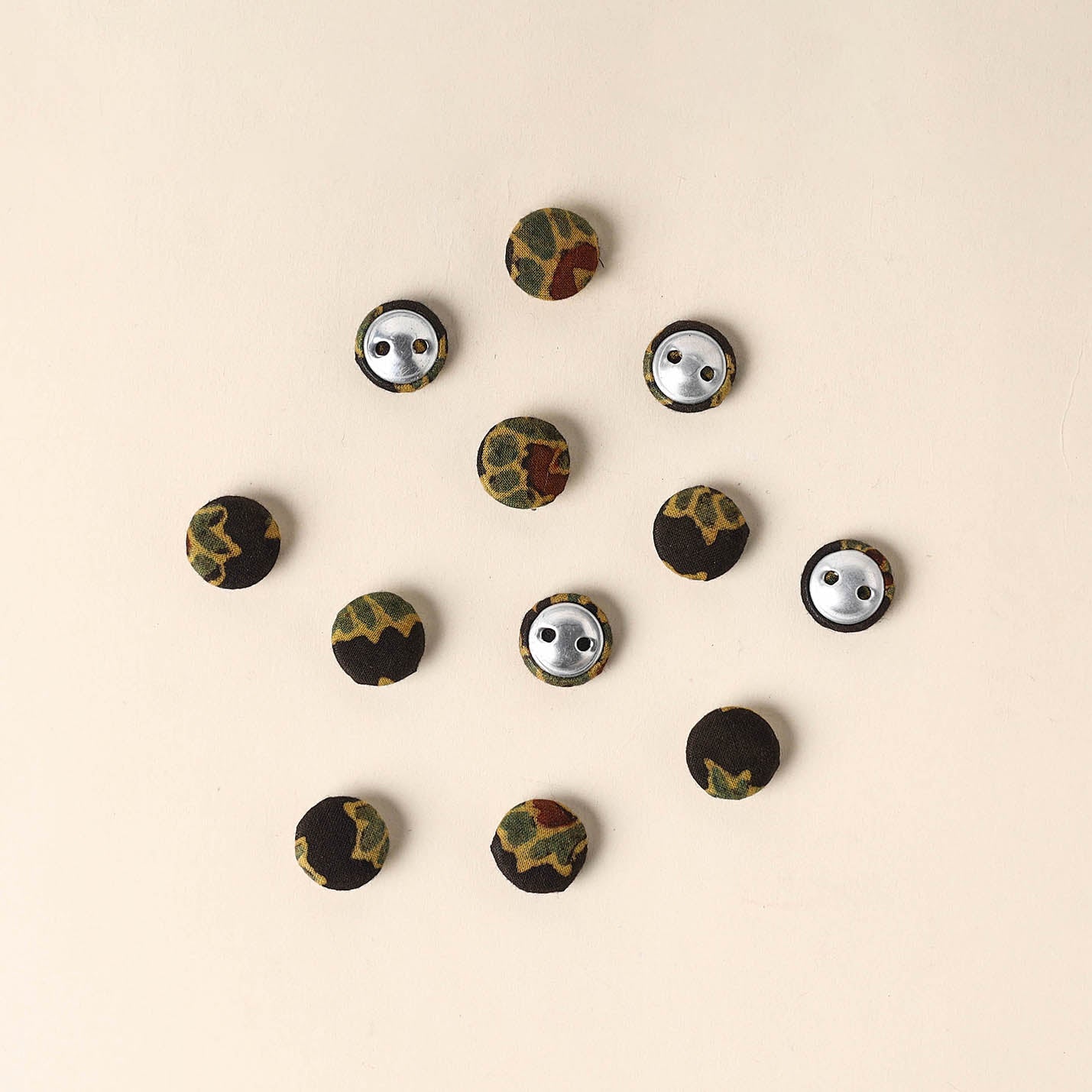 Multicolor Handmade Fabric Button Small at iTokri