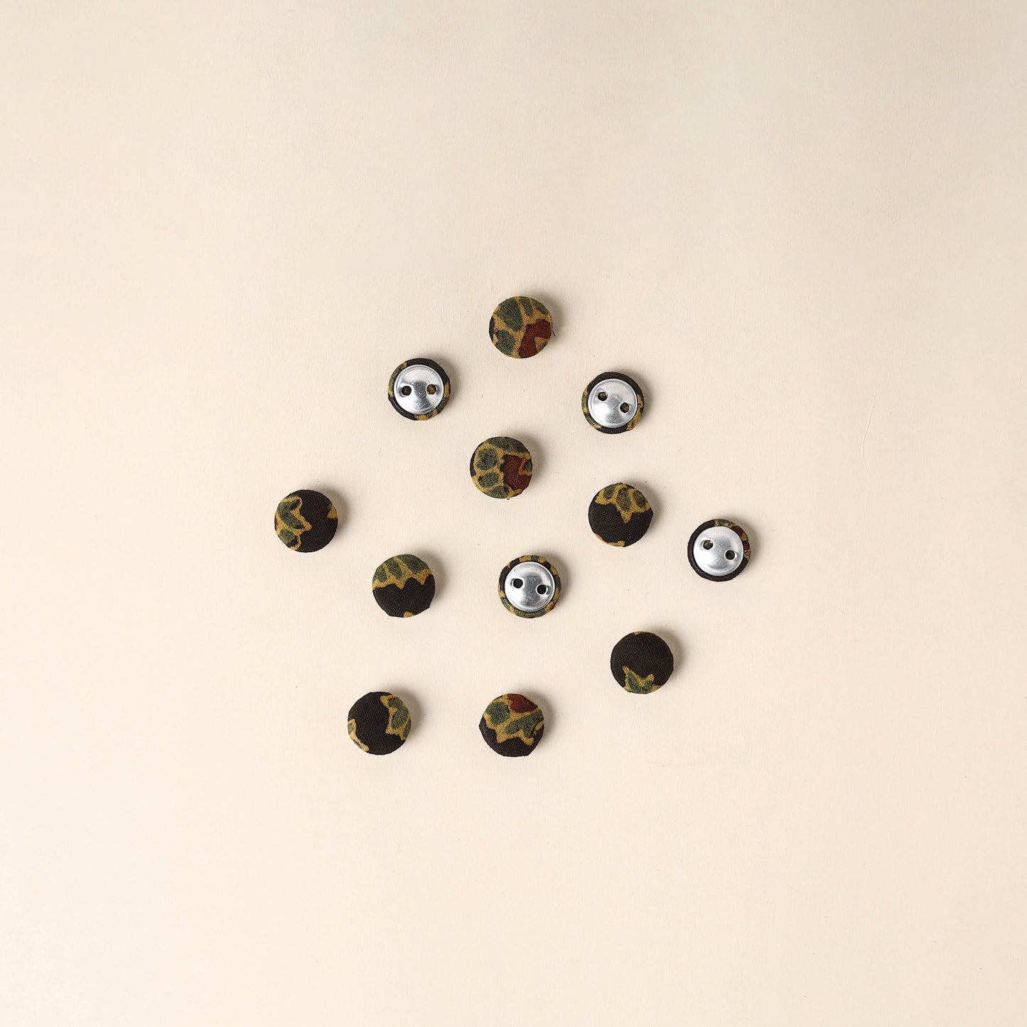 Multicolor Handmade Fabric Button Small at iTokri