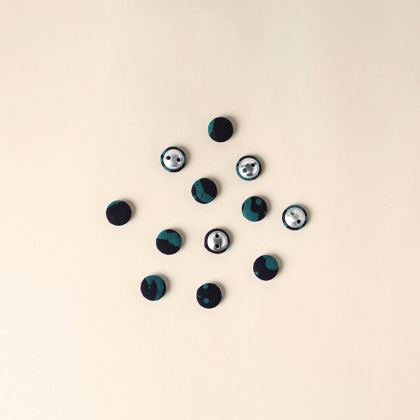 Multicolor Handmade Fabric Button Small at iTokri