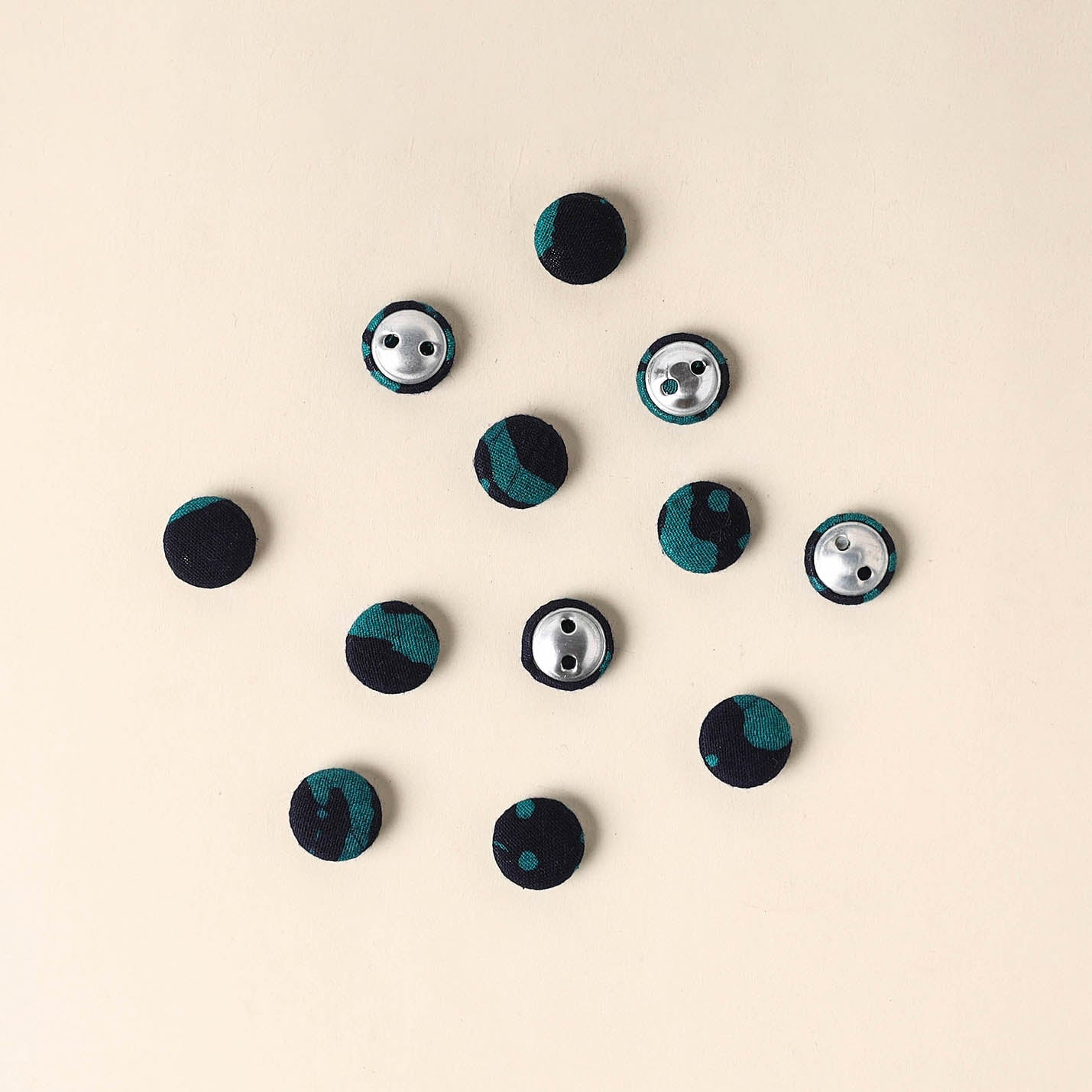 Multicolor Handmade Fabric Button Small at iTokri