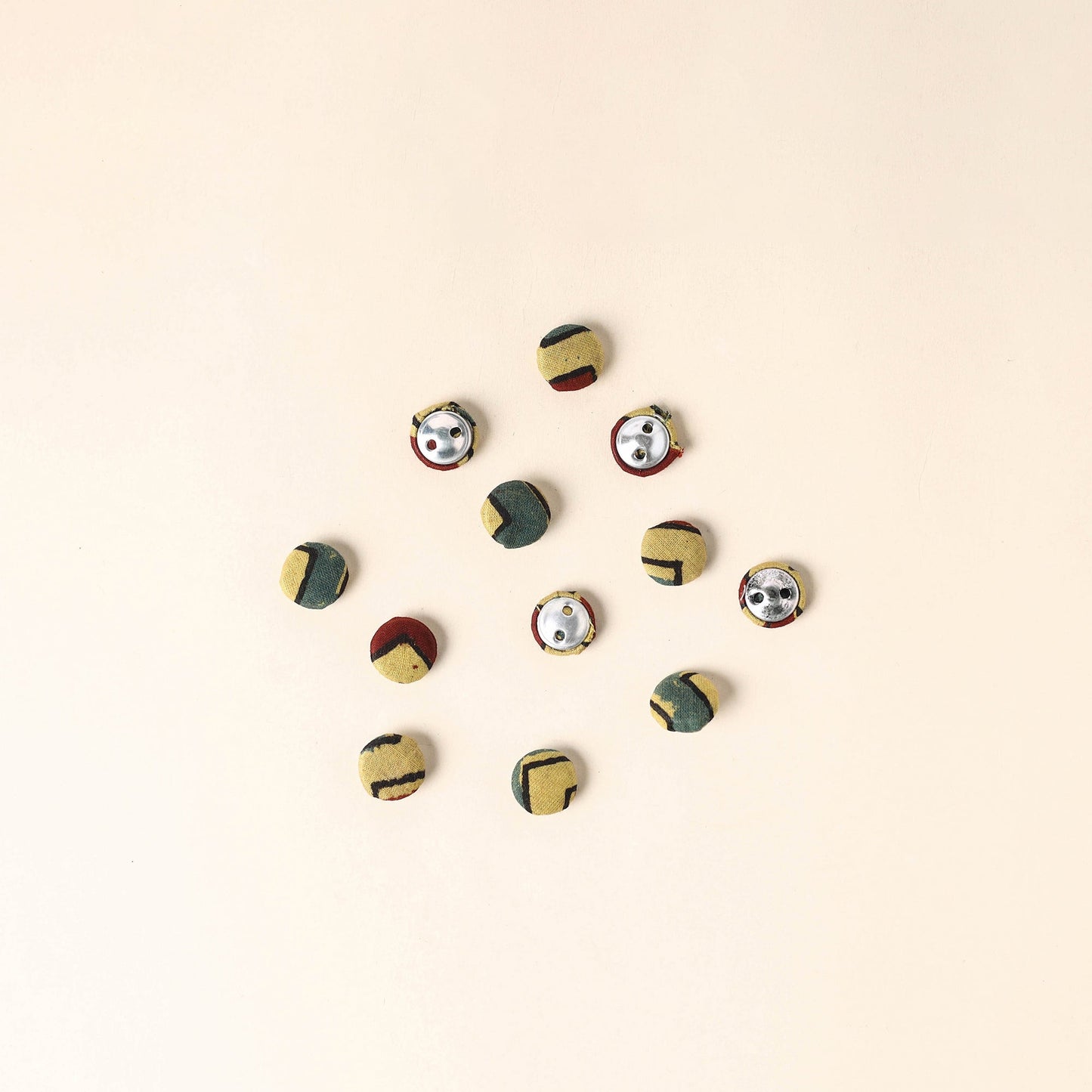 Multicolor Handmade Fabric Button Small at iTokri