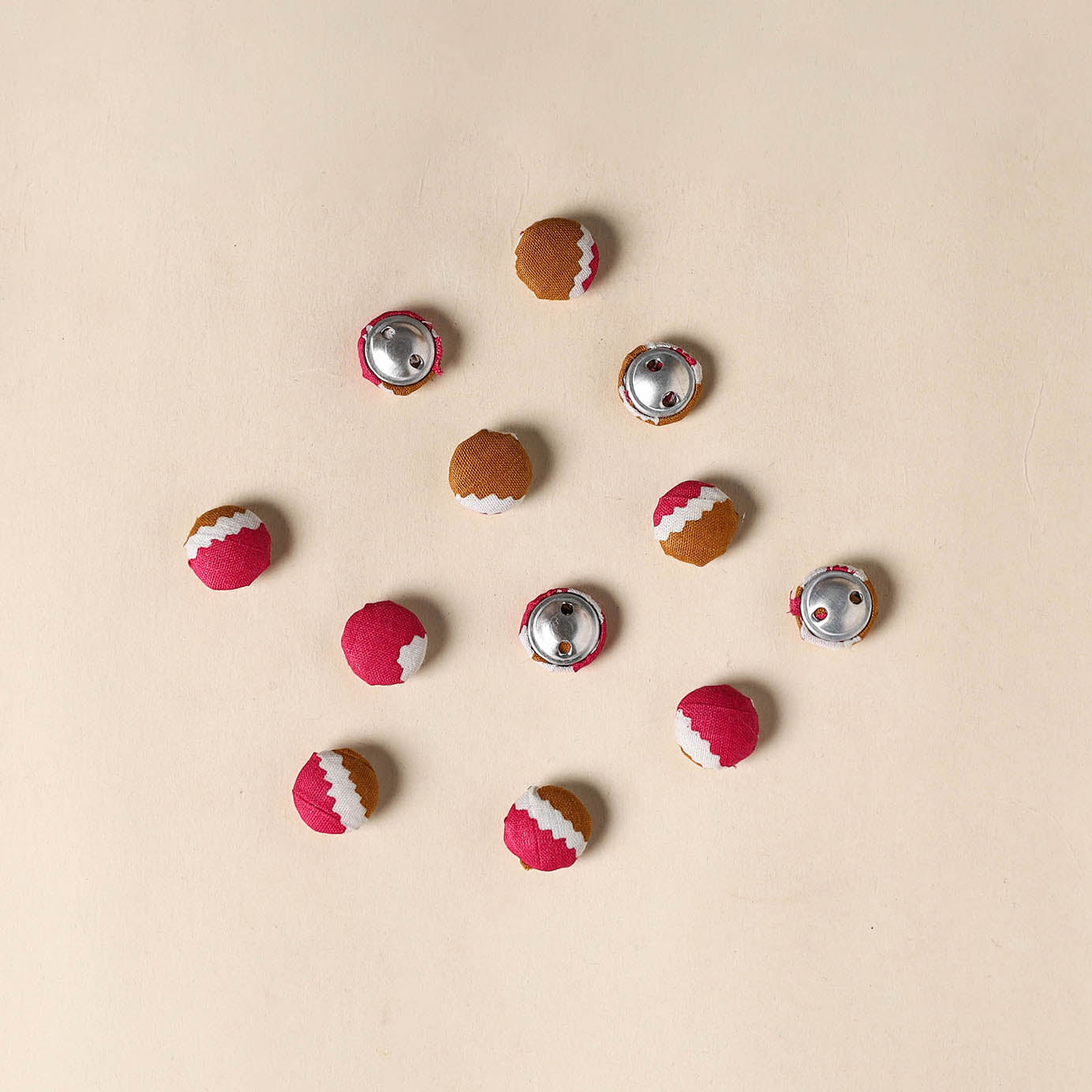 Multicolor Handmade Fabric Button Small at iTokri