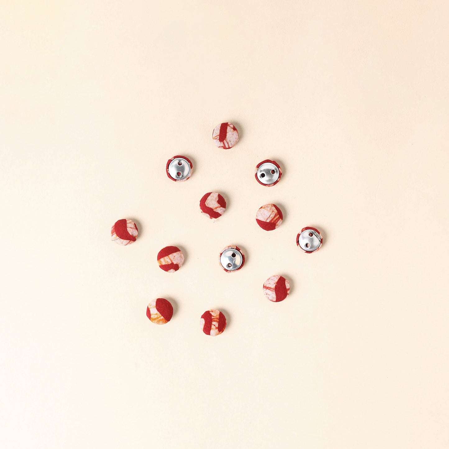 Multicolor Handmade Fabric Button Small at iTokri