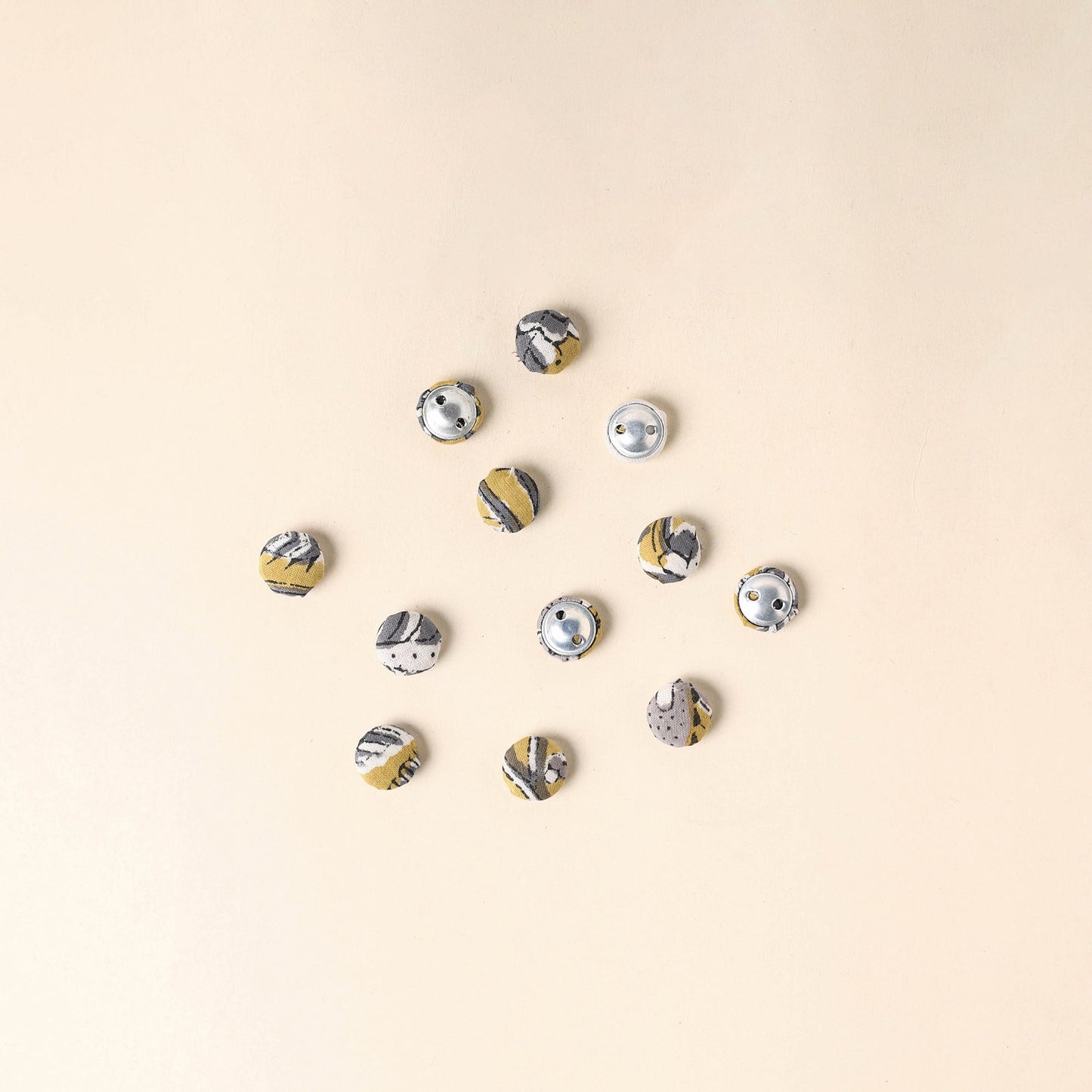 Multicolor Handmade Fabric Button Small at iTokri
