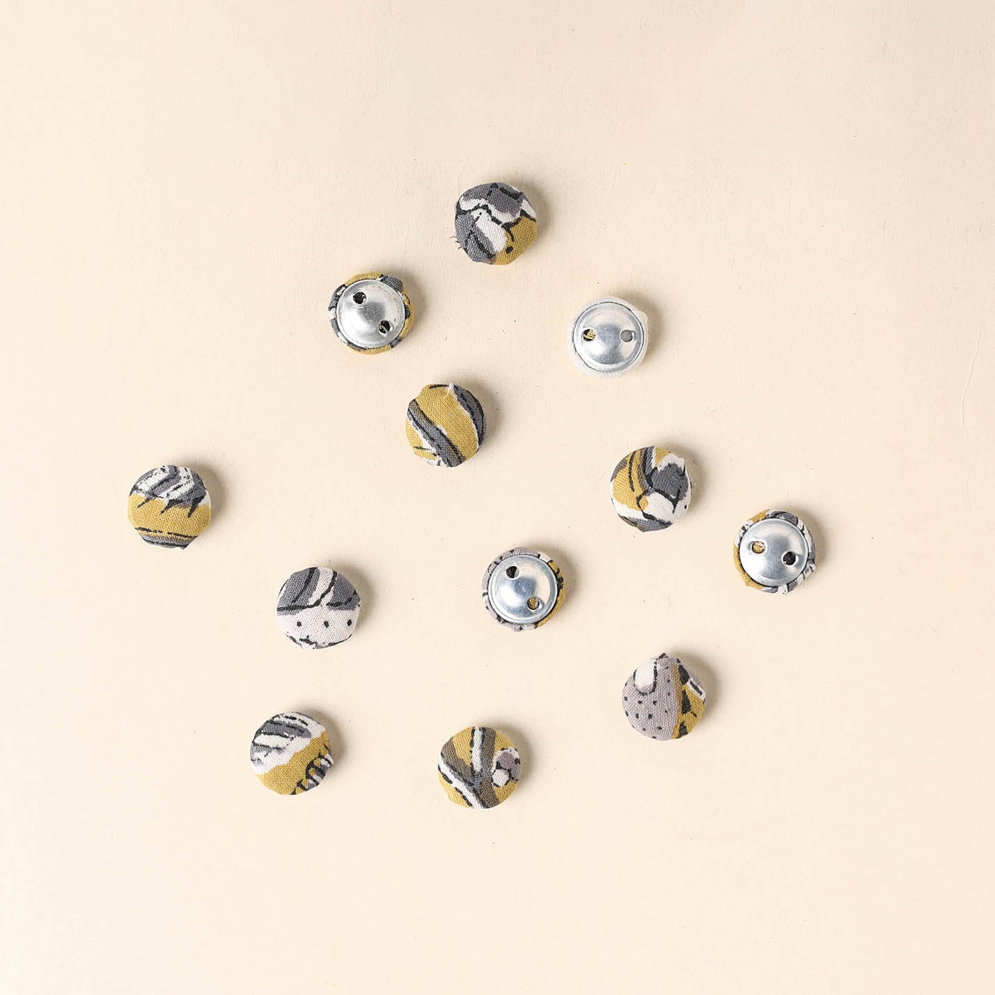 Multicolor Handmade Fabric Button Small at iTokri