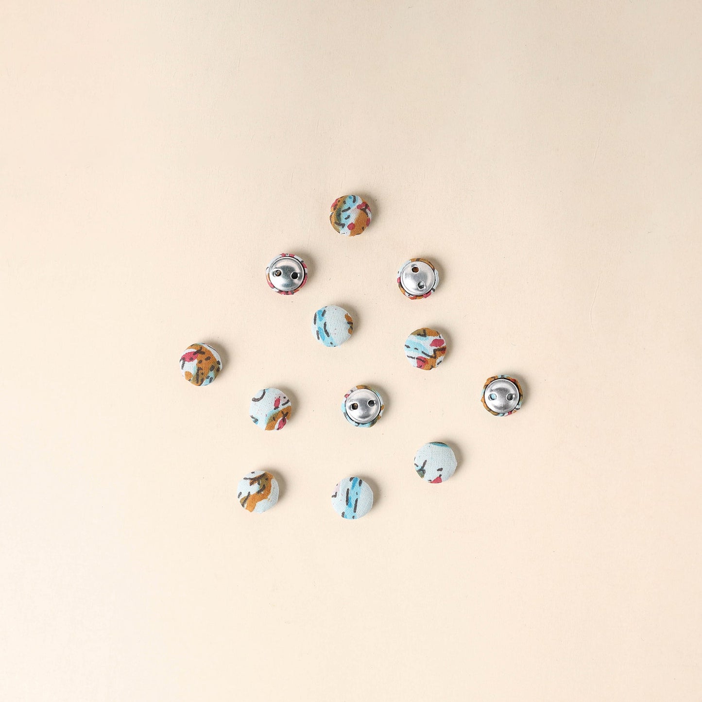 Multicolor Handmade Fabric Button Small at iTokri