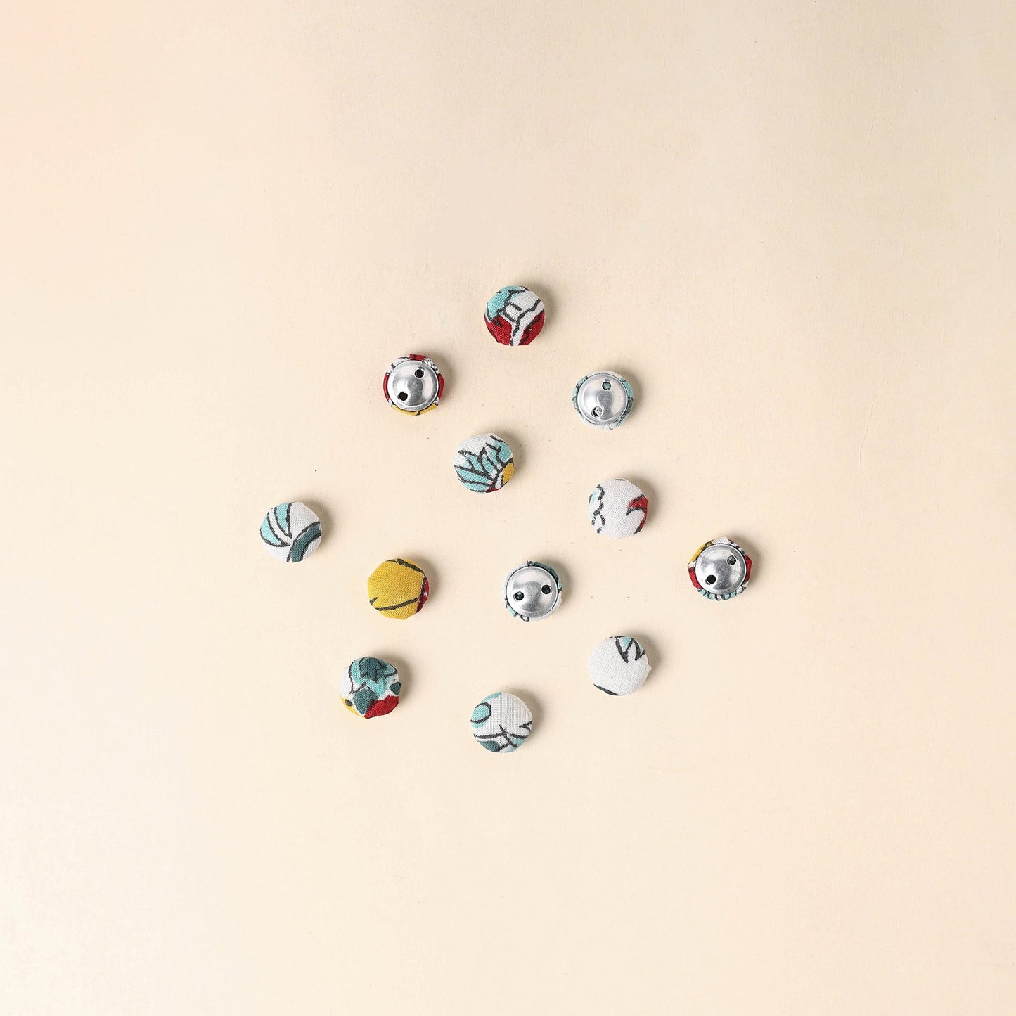 Multicolor Handmade Fabric Button Small at iTokri
