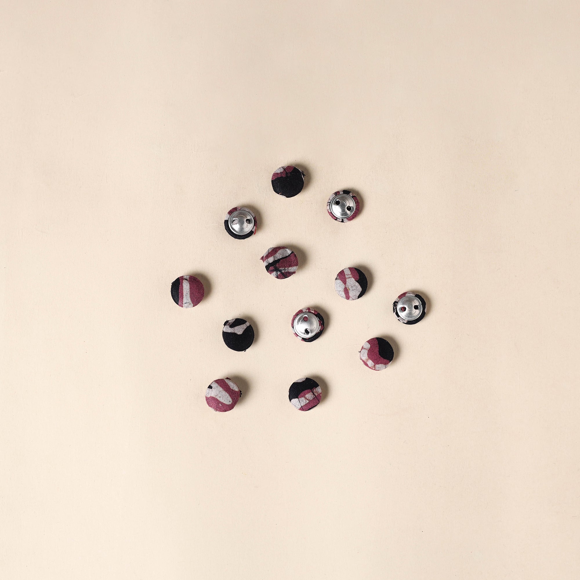 1.5cm Handmade Fabric Button Small (Set Of 12) 60