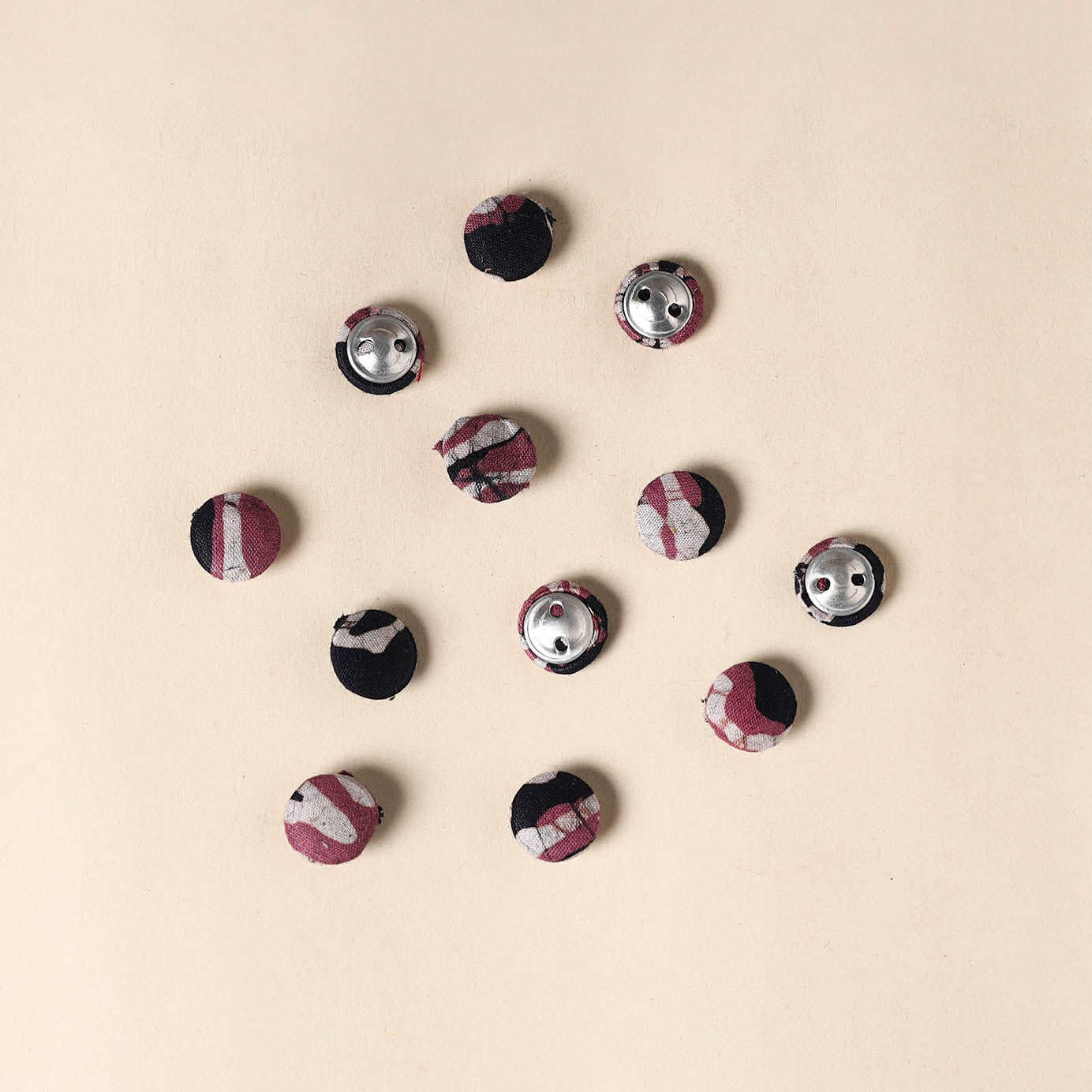 Multicolor Handmade Fabric Button Small at iTokri