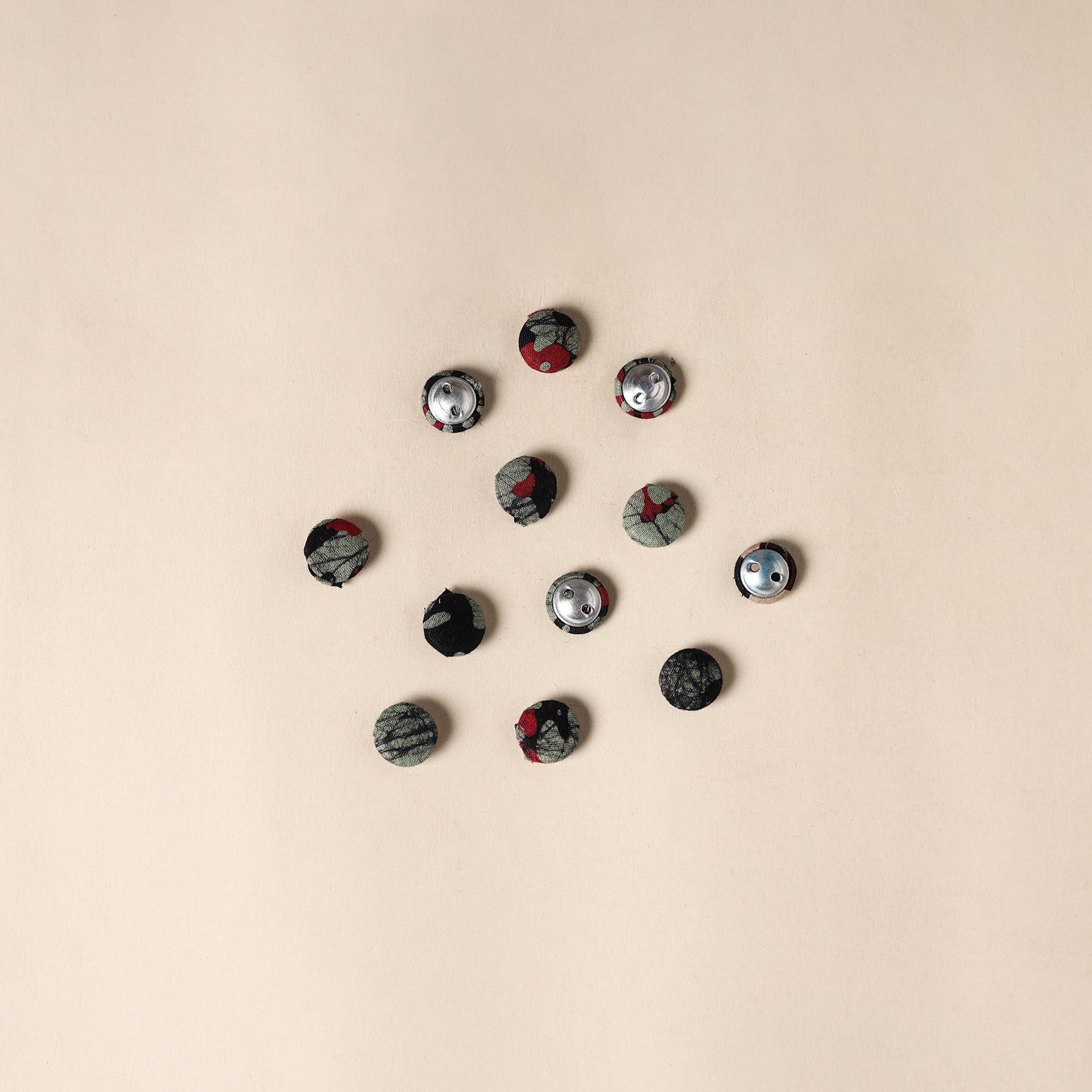 Multicolor Handmade Fabric Button Small at iTokri