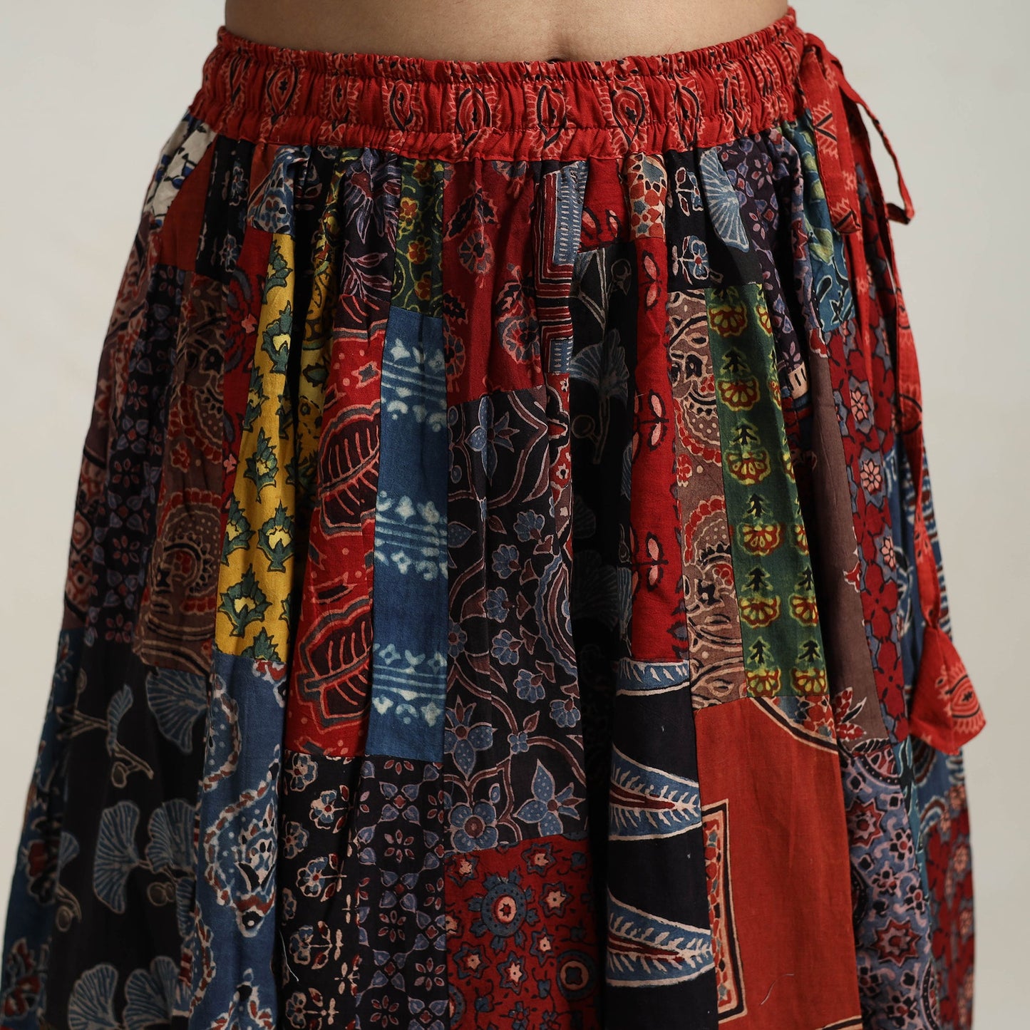 Multicolor - 24 kali patchwork cotton skirt 07 - handcrafted