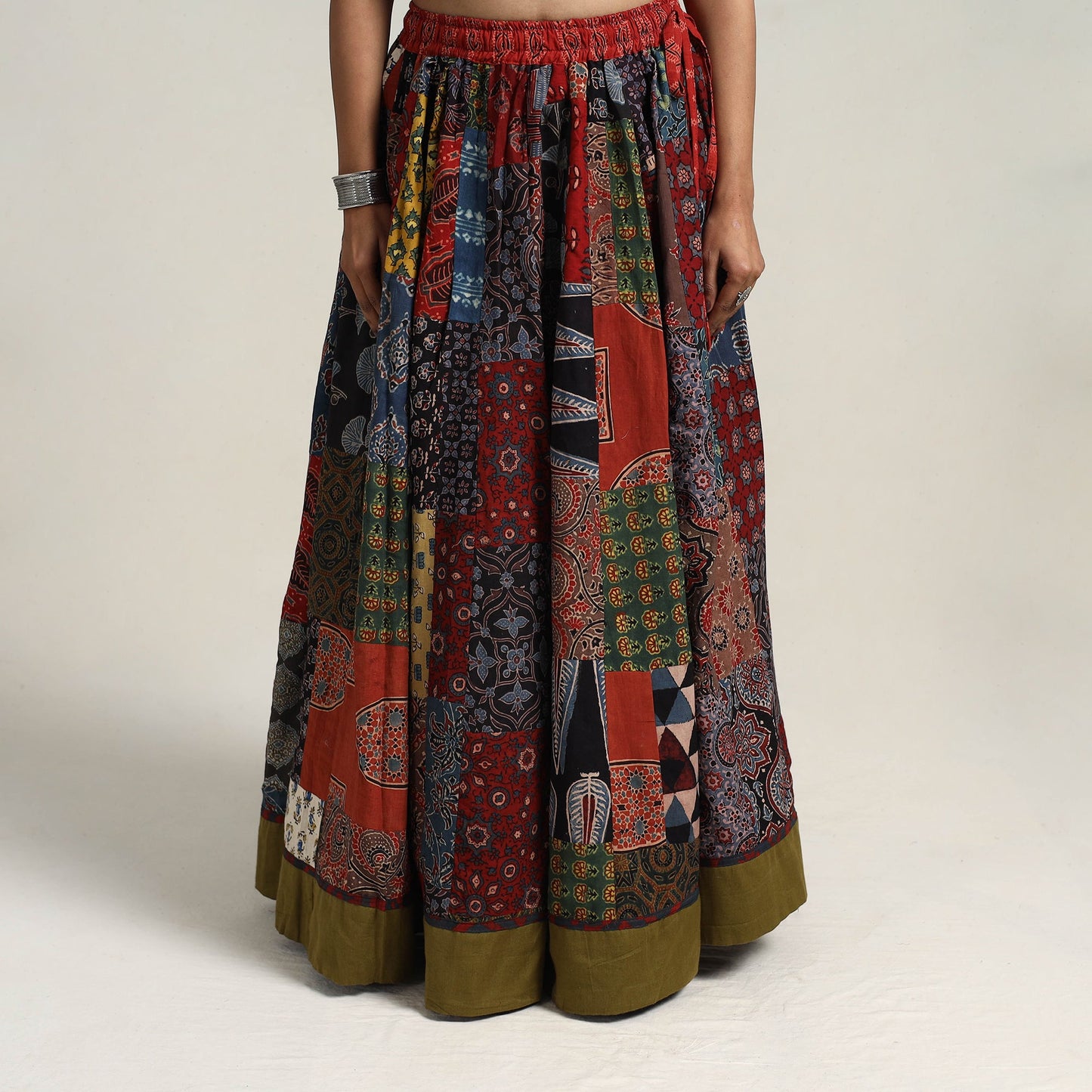 Multicolor - 24 kali patchwork cotton skirt 07 - handcrafted