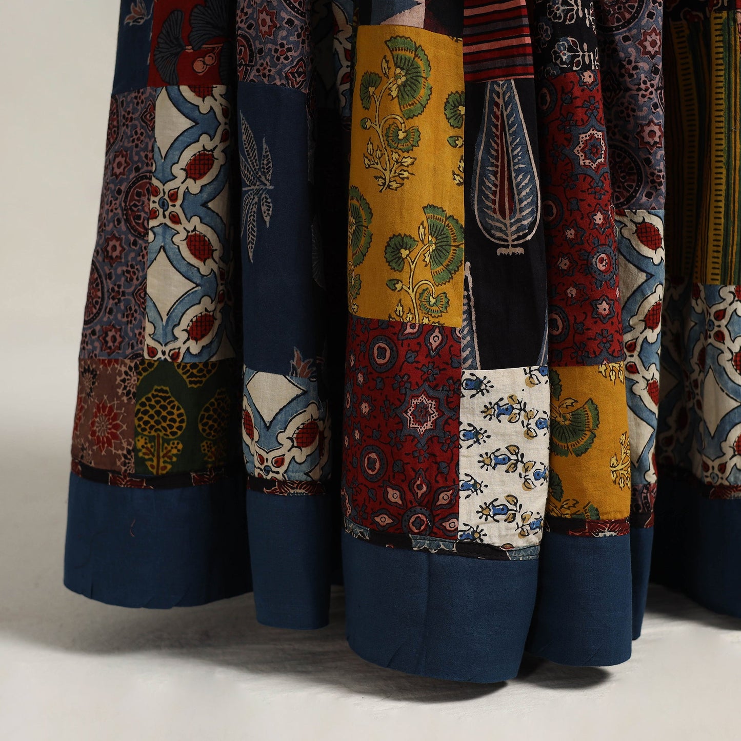 Multicolor - 24 kali patchwork cotton skirt - handcrafted