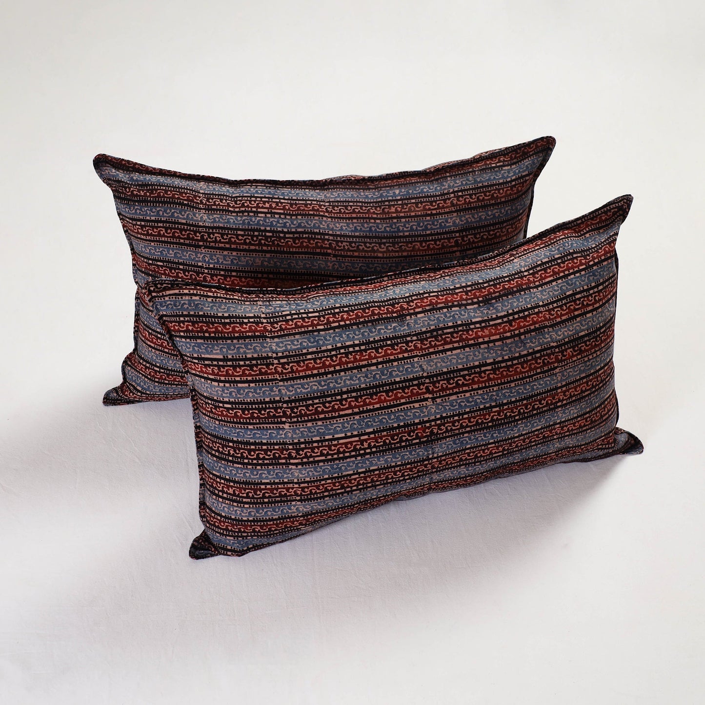 Multicolor Ajrakh Block Print Pillow Cover (Set of 2)