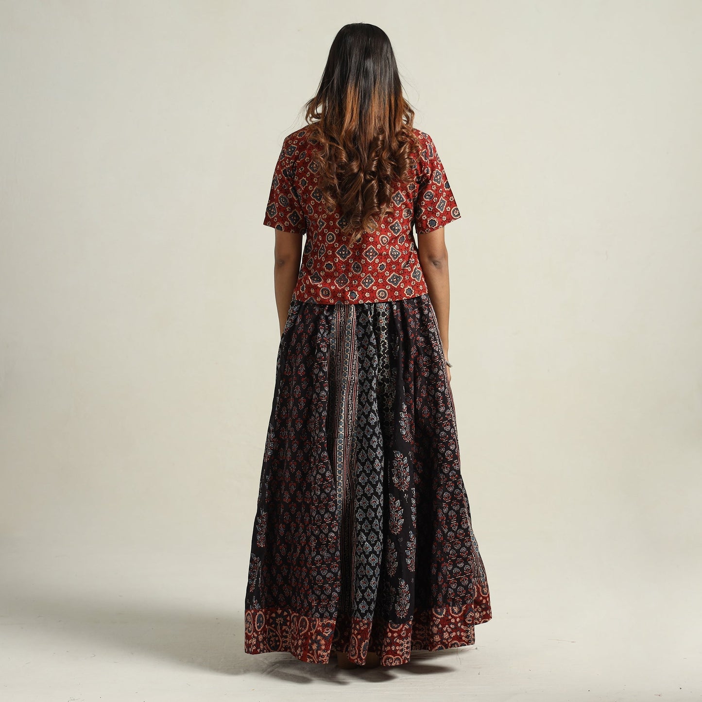 Ajrakh Patchwork Skirt