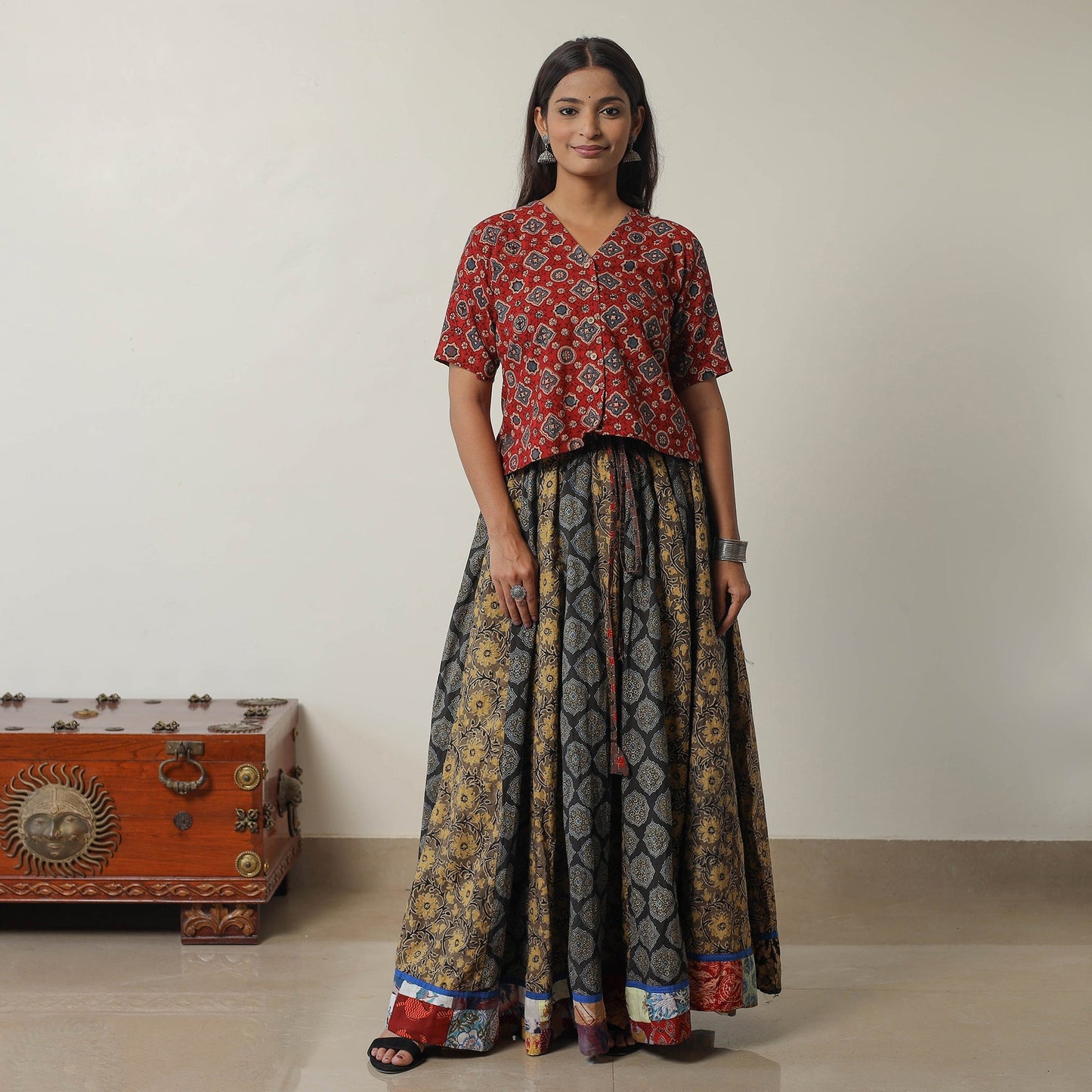 Ajrakh Skirt