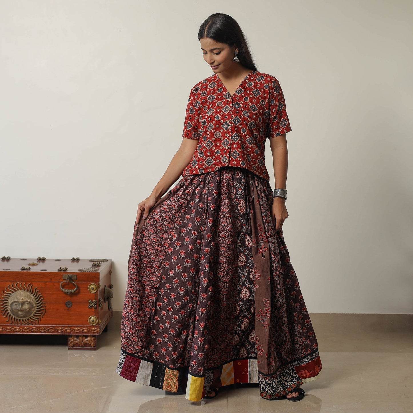 Ajrakh Skirt