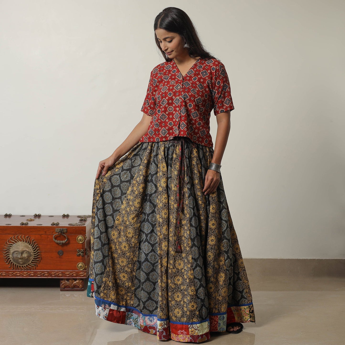 Ajrakh Skirt