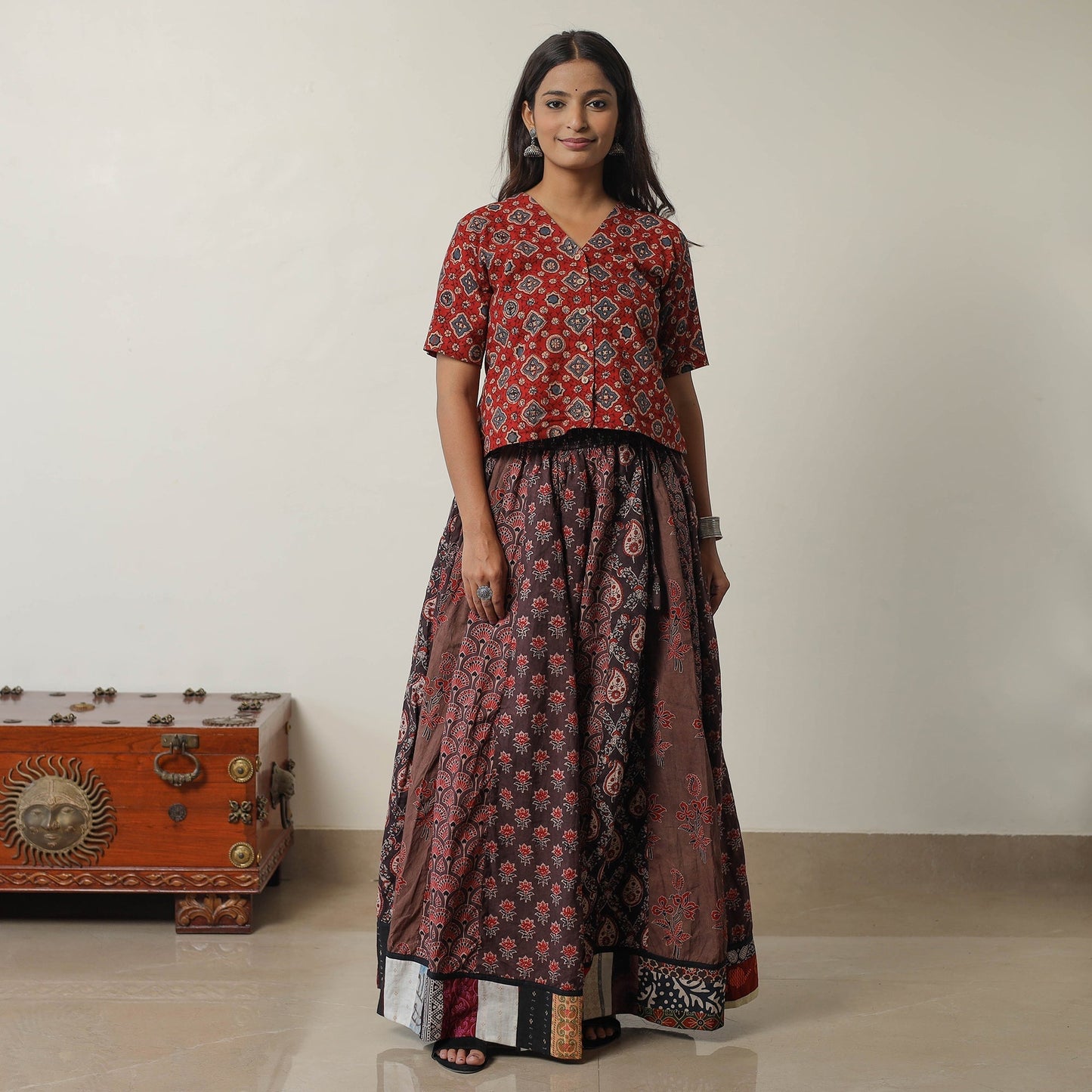 Ajrakh Skirt