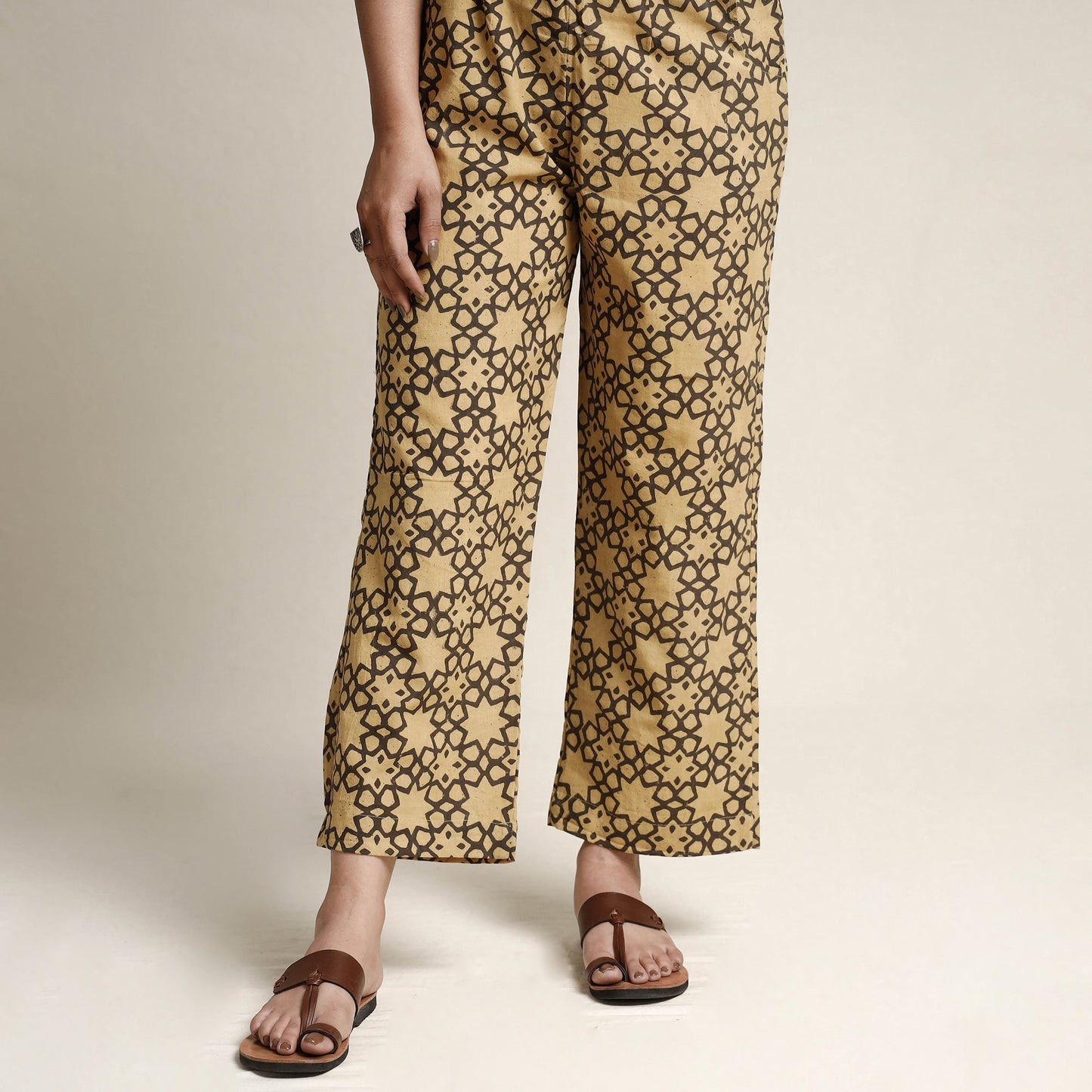 Multicolor - printed cotton kurta with palazzo & dupatta