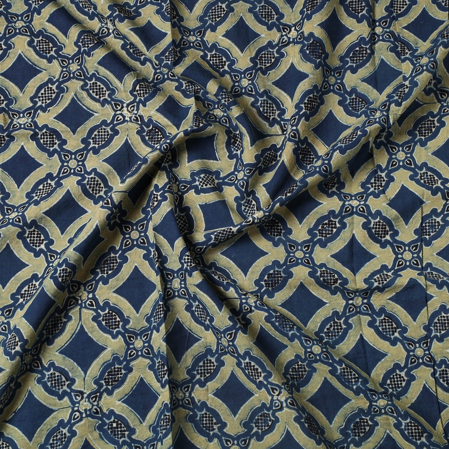 Ajrakh Block Printed Cotton Precut Fabric 02