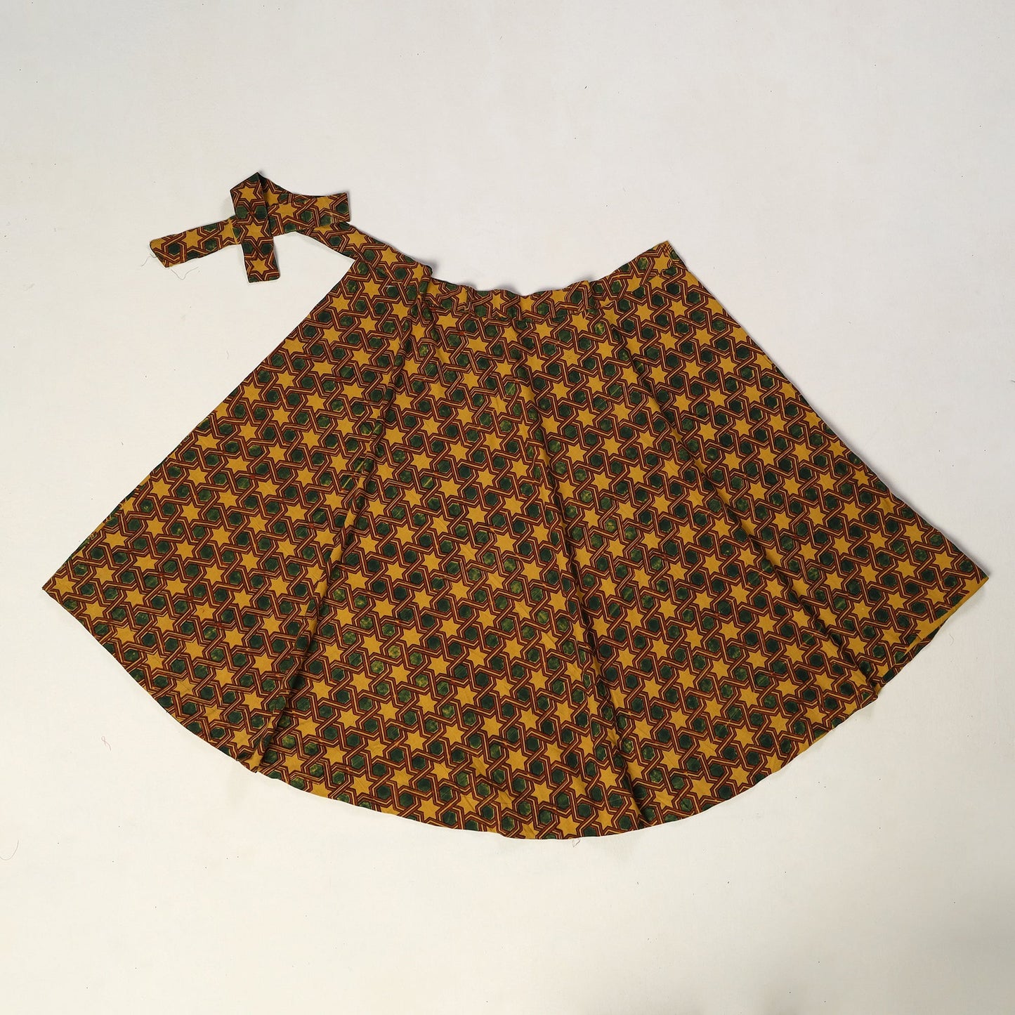 Ajrakh Block Printed Cotton Wrap Around Skirt 01
