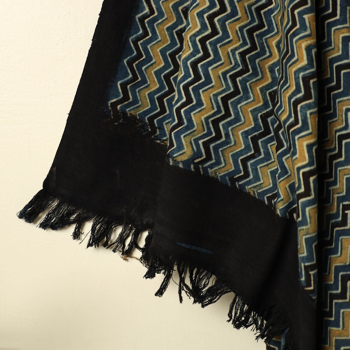 Multicolor Handloom Block Print Cotton Ajrakh Towel